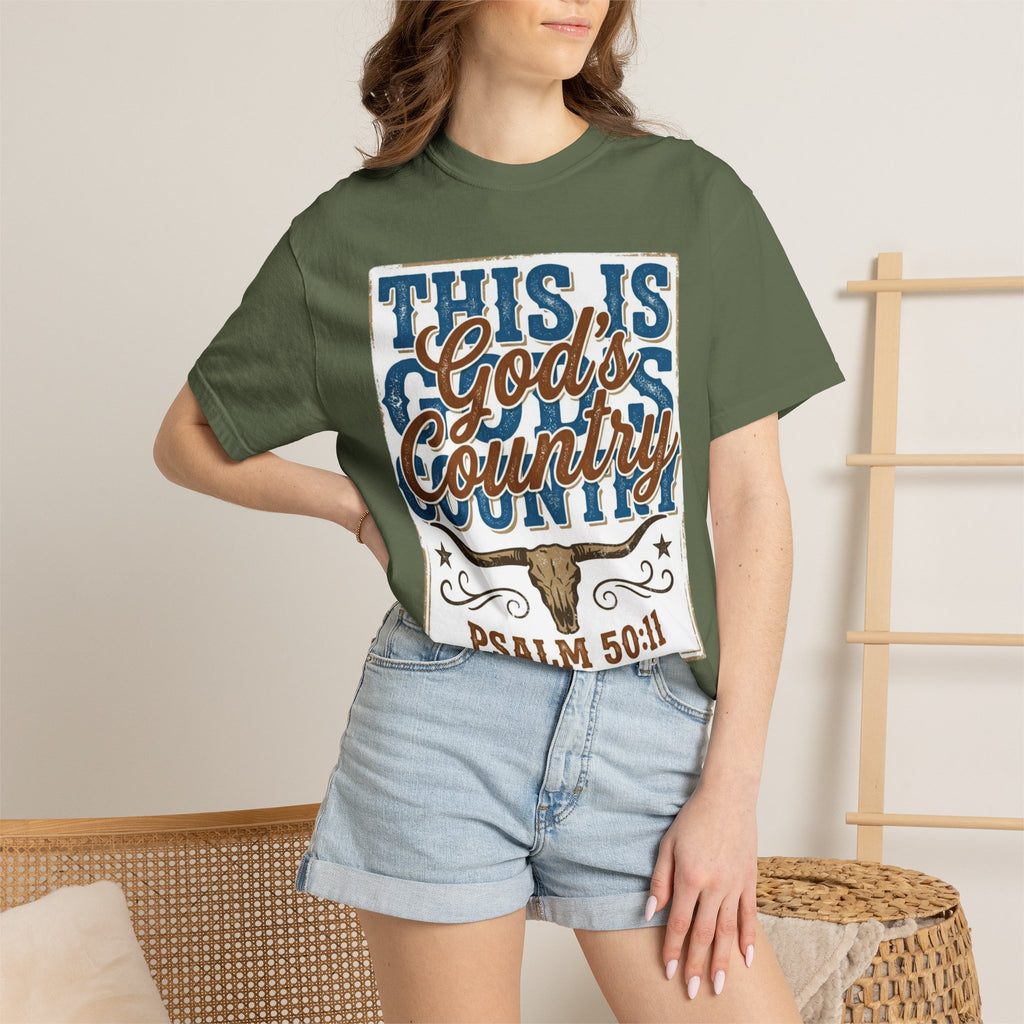 This Is God’s Country T-Shirt – Psalm 50:11 Western Faith Tee