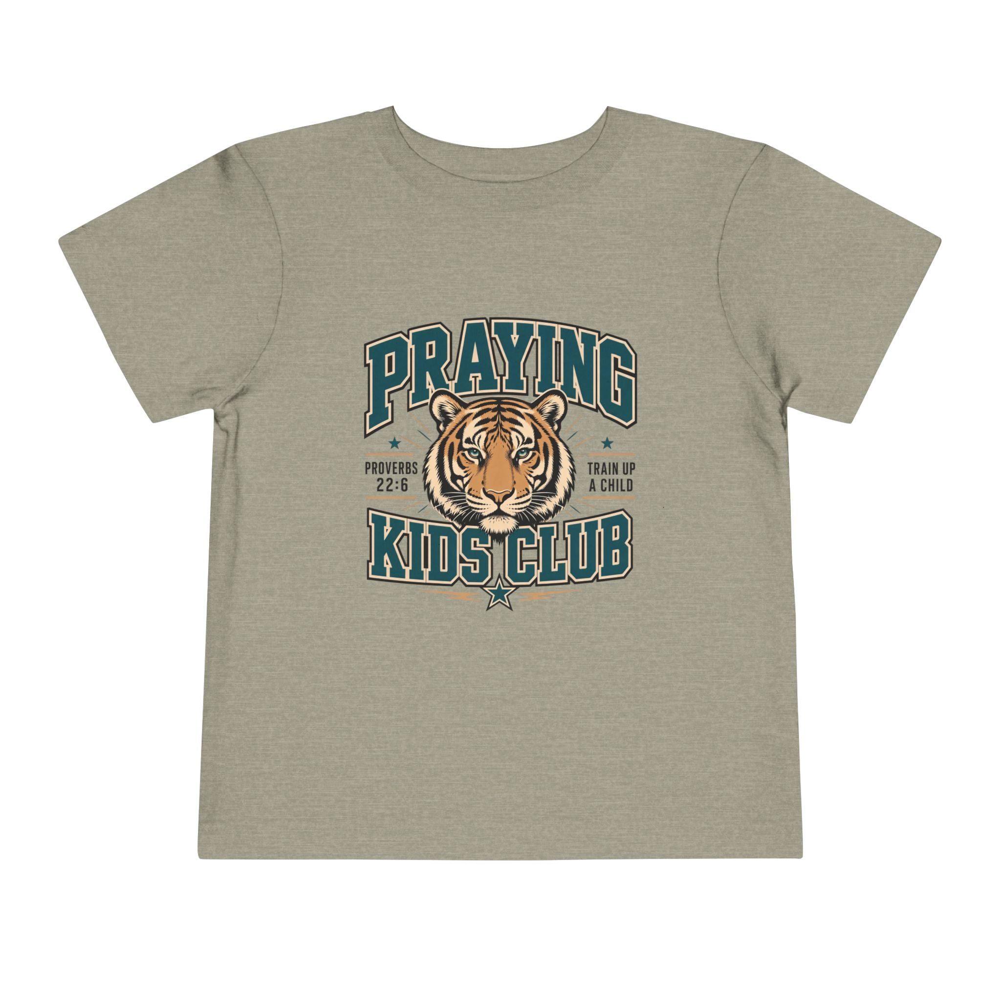 Praying Kids Club Toddler Tee — Tiger Logo Christian Youth Shirt