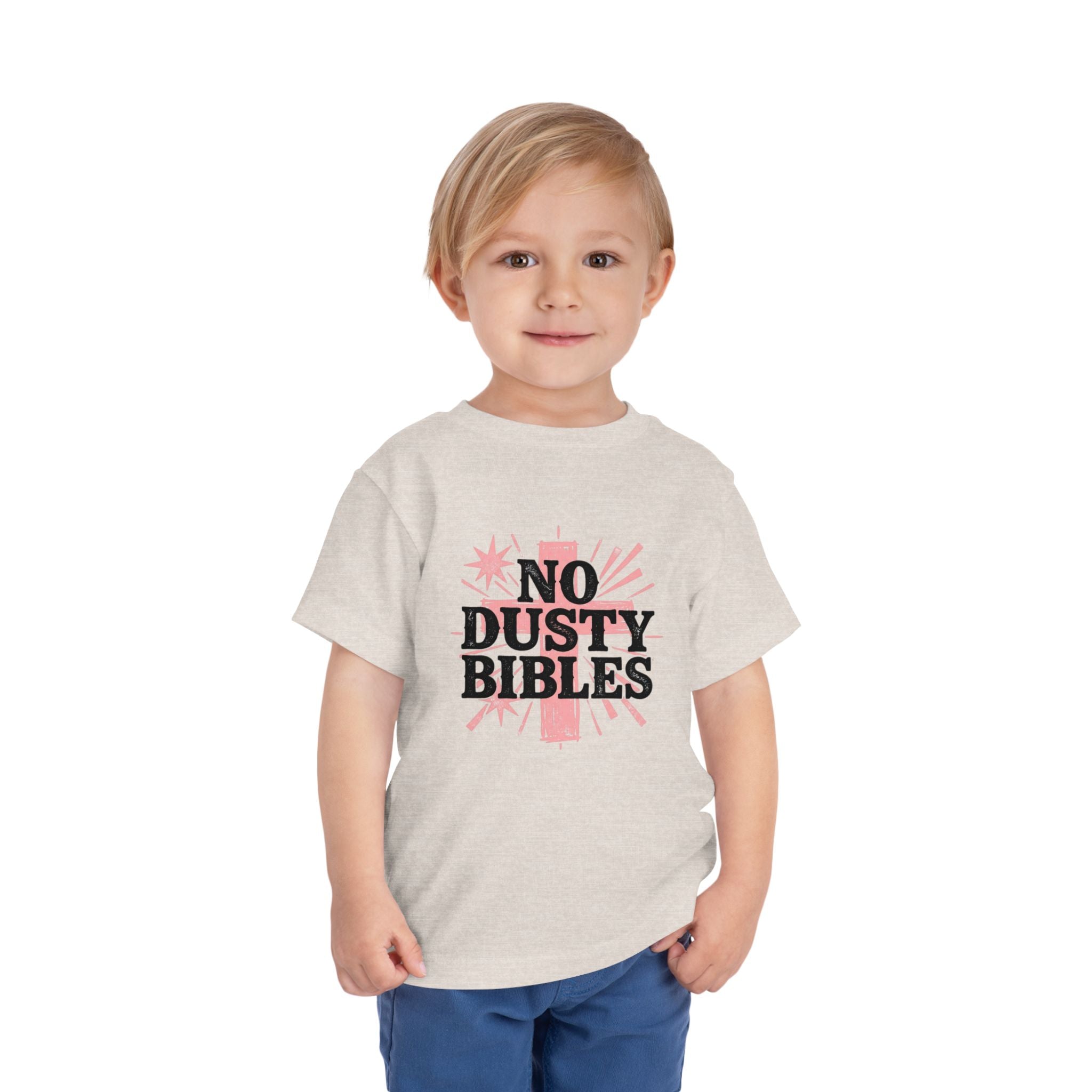 No Dusty Bibles Toddler Tee — Cute Christian Kids Shirt