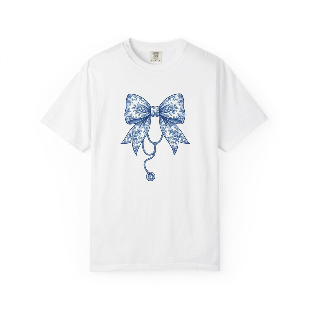Blue Floral Bow Stethoscope