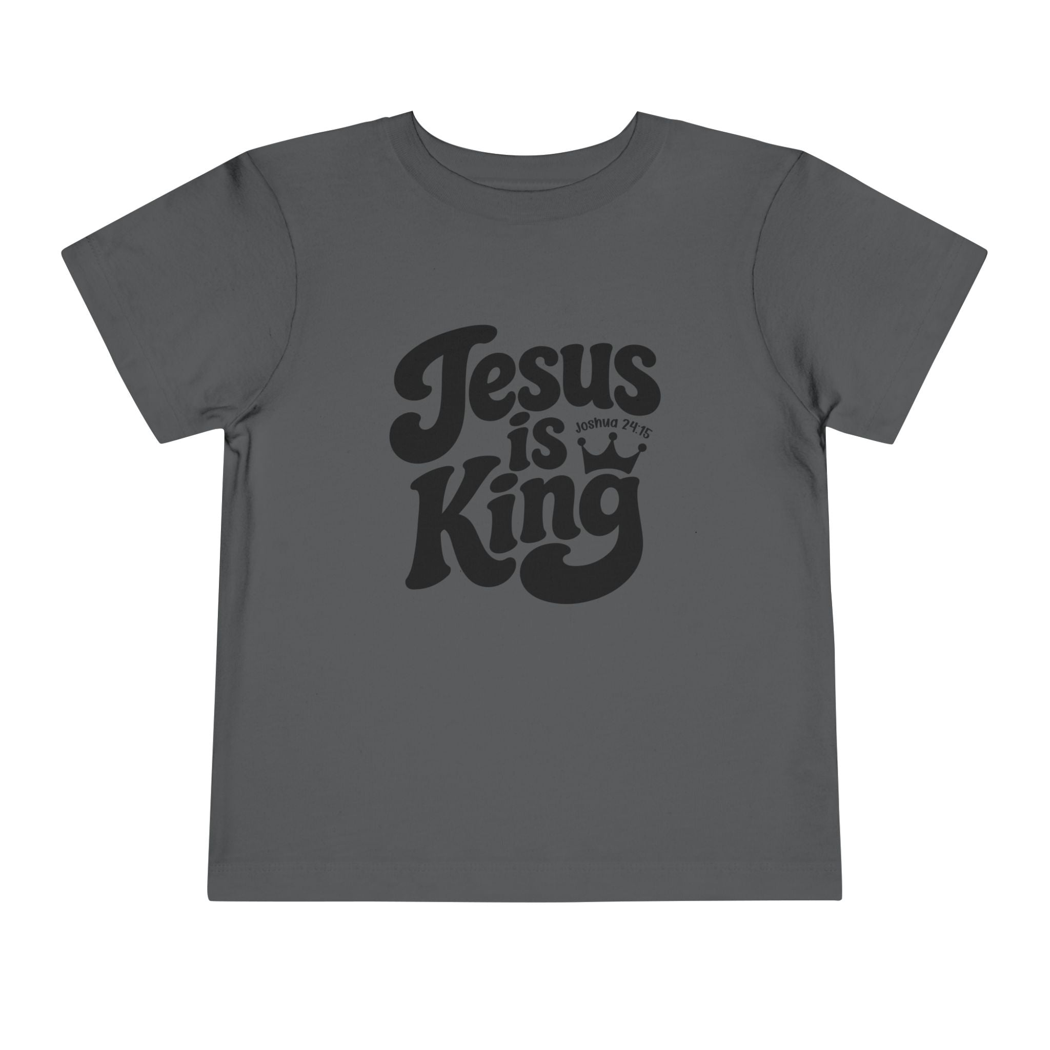 Jesus Is King Toddler Tee — Christian Baby Shirt, Faith-Based Kids Clothing
