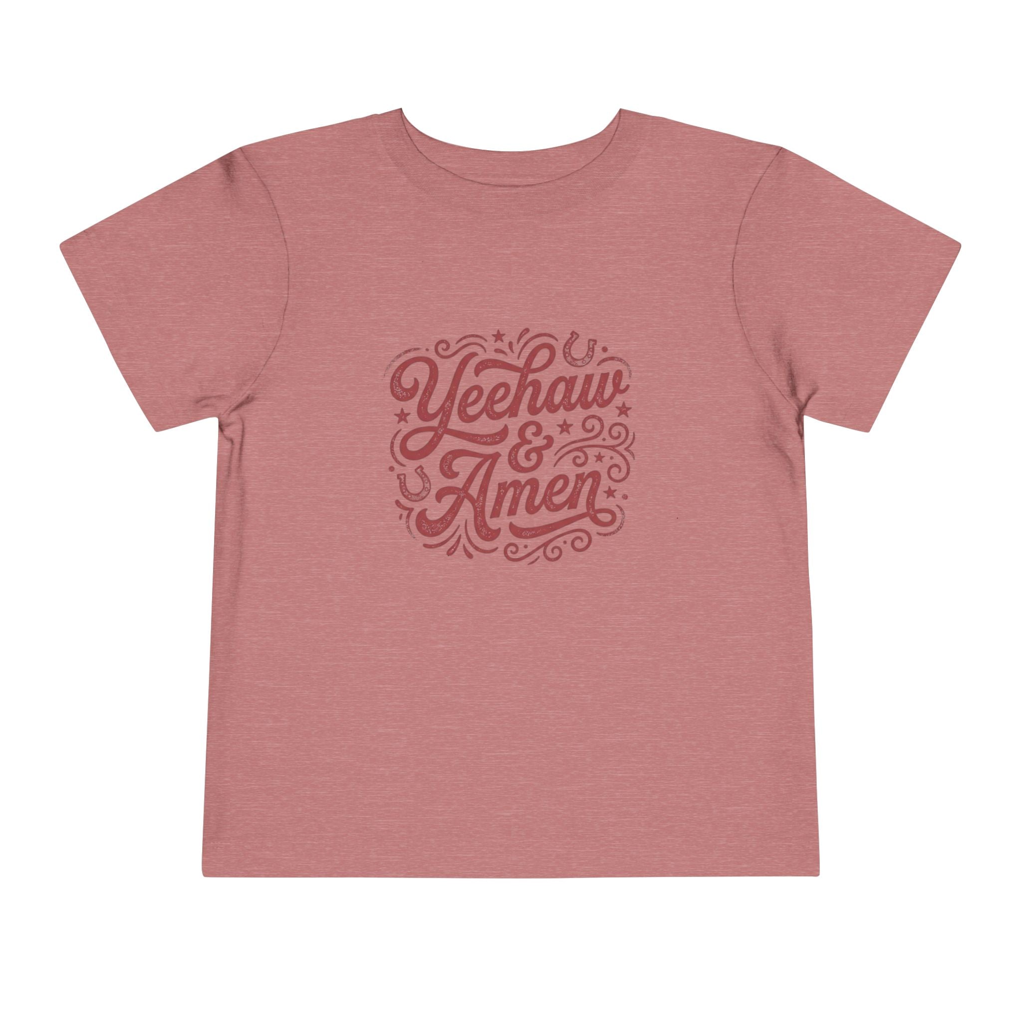 Toddler Tee — "Yeehaw & Amen" Western Cowboy Graphic