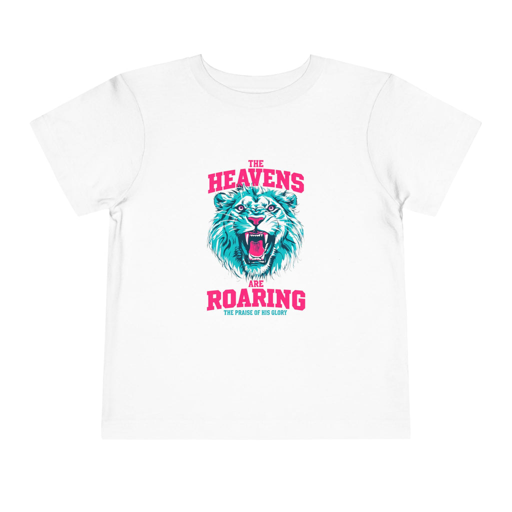 Toddler Tee — 'The Heavens Are Roaring' Colorful Roaring Lion Graphic