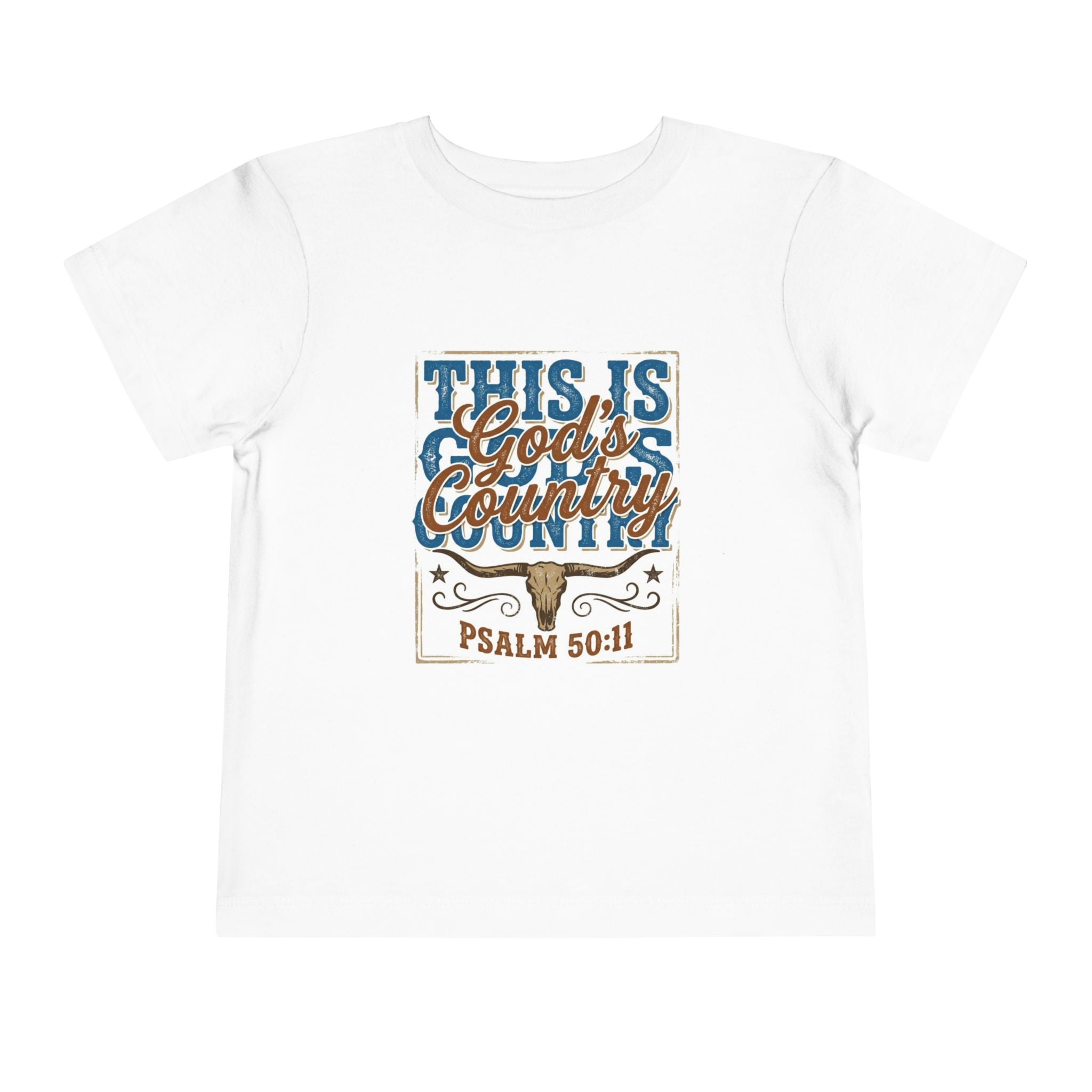 Toddler Tee - "This Is God’s Country" Psalm 50:11 Christian Kids Shirt