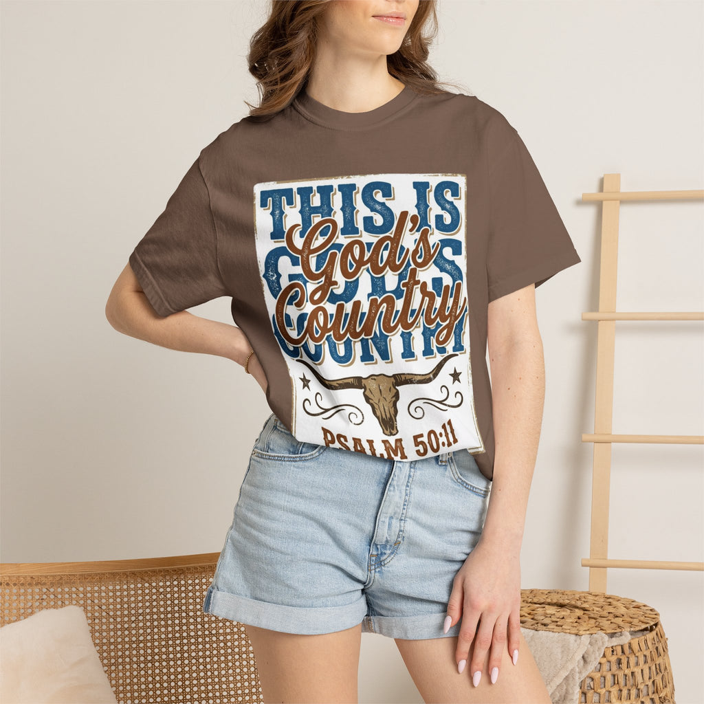 This Is God’s Country T-Shirt – Psalm 50:11 Western Faith Tee