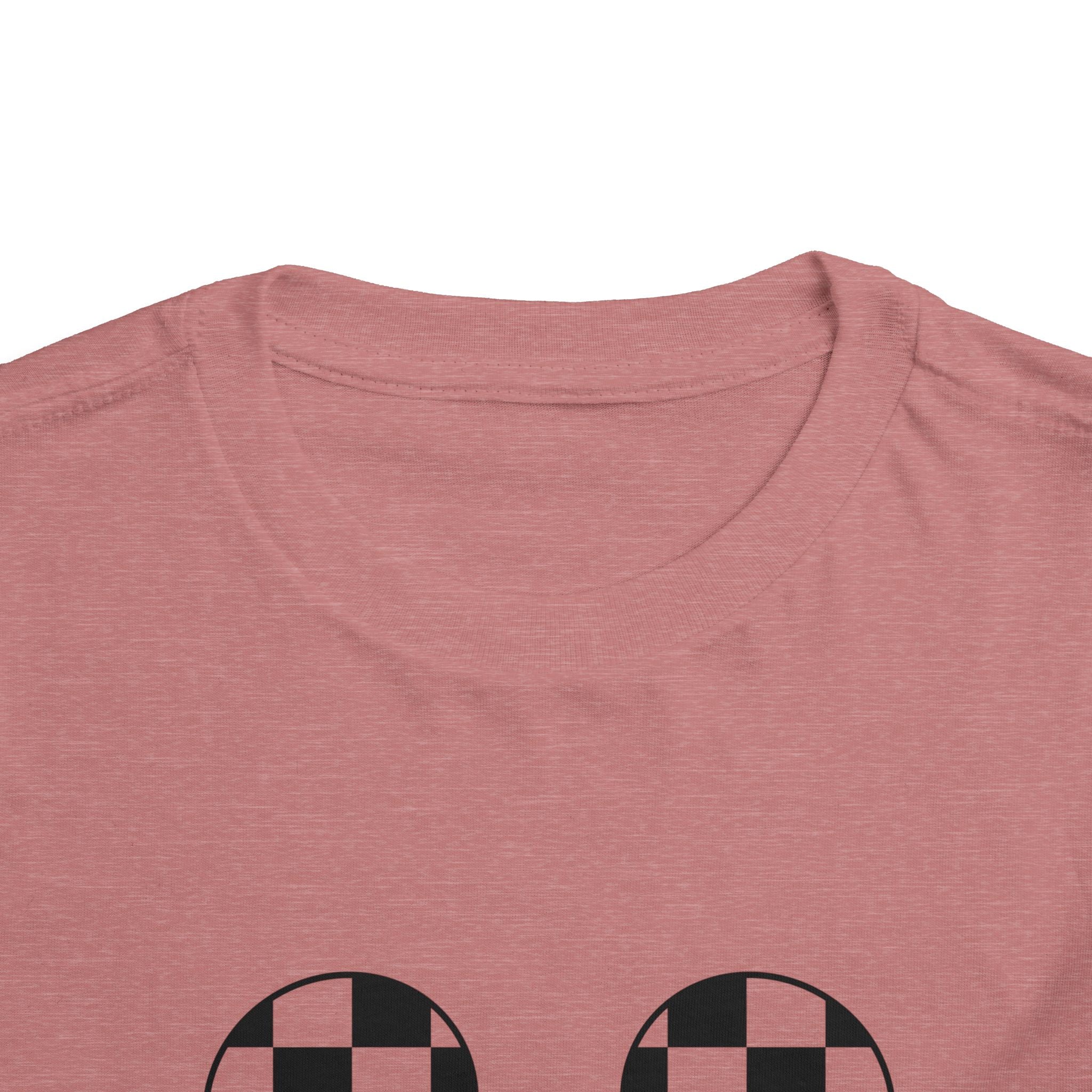 Toddler Tee — "Jesus Is The Light" Mickey Ear Graphic (Checkerboard)