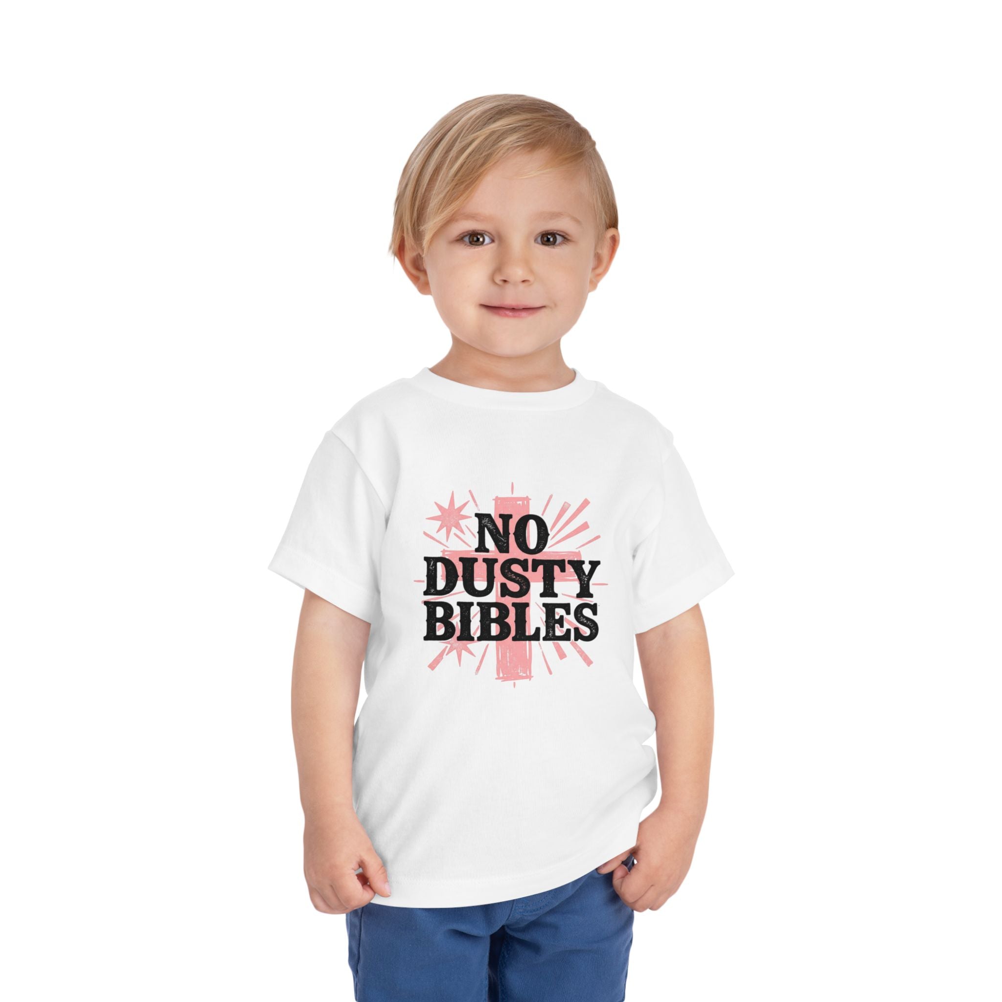 No Dusty Bibles Toddler Tee — Cute Christian Kids Shirt