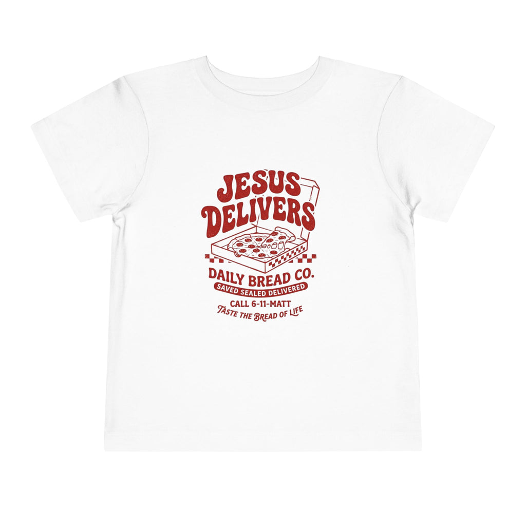Jesus Delivers Toddler Tee — Daily Bread Co. Christian Kids T‑Shirt
