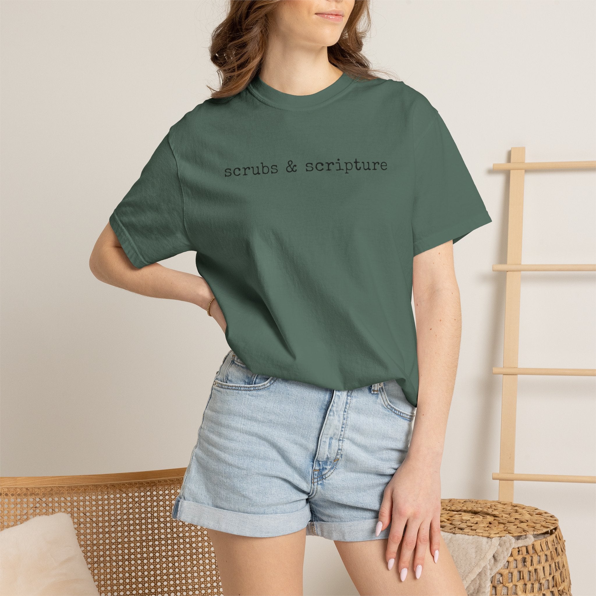 Scrubs & Scripture Tee – Christian Nurse Medical T-Shirt