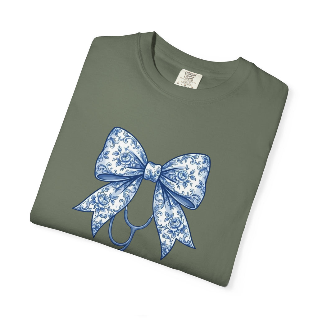 Blue Floral Bow Stethoscope