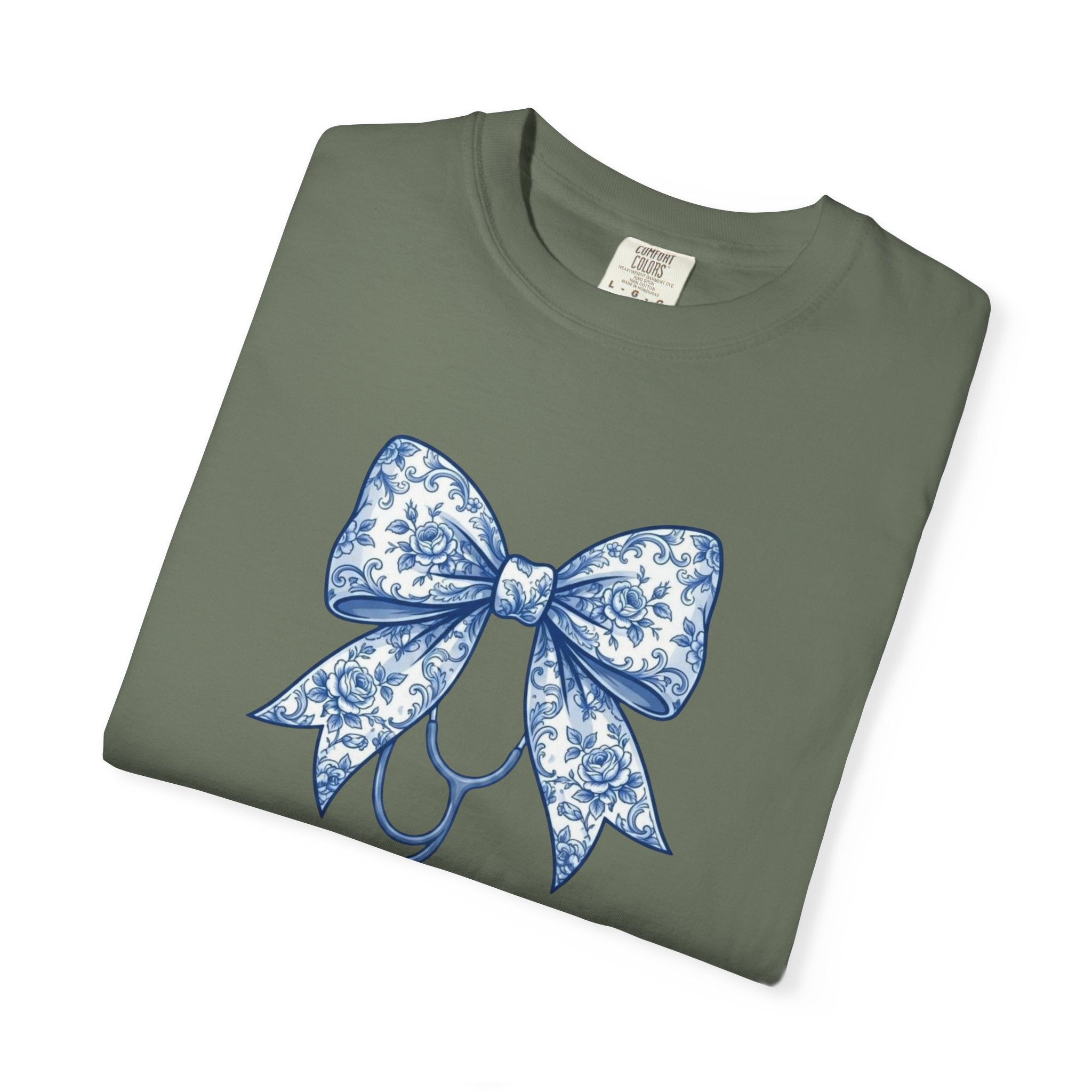 Blue Floral Bow Stethoscope