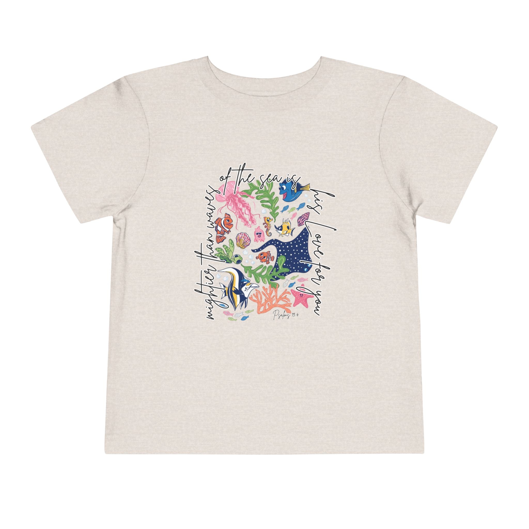 Toddler Tee — Colorful Floral Jungle Print with Playful Script