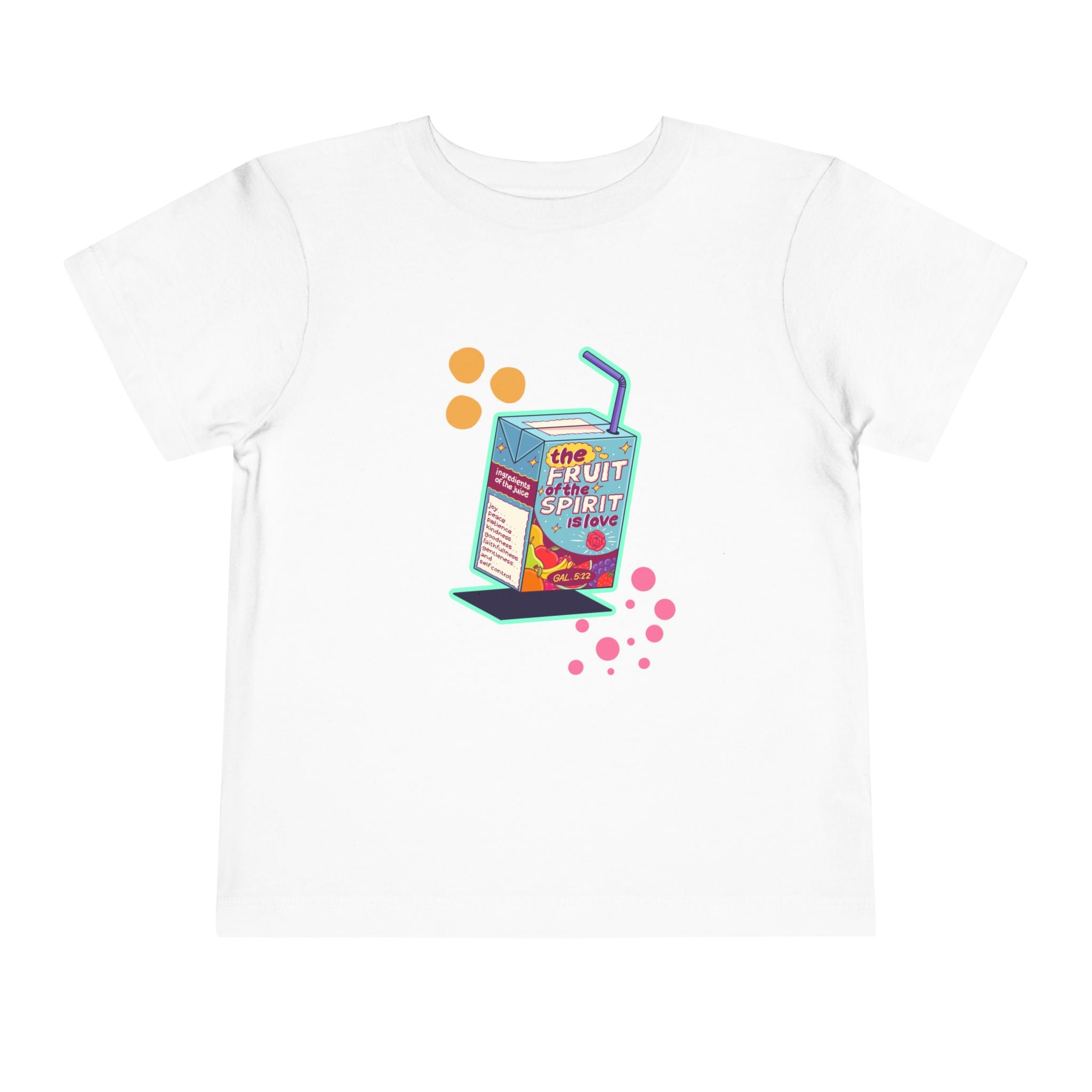 Toddler Tee — Colorful 'Fruit Spirit' Juice Box Graphic Kids Shirt