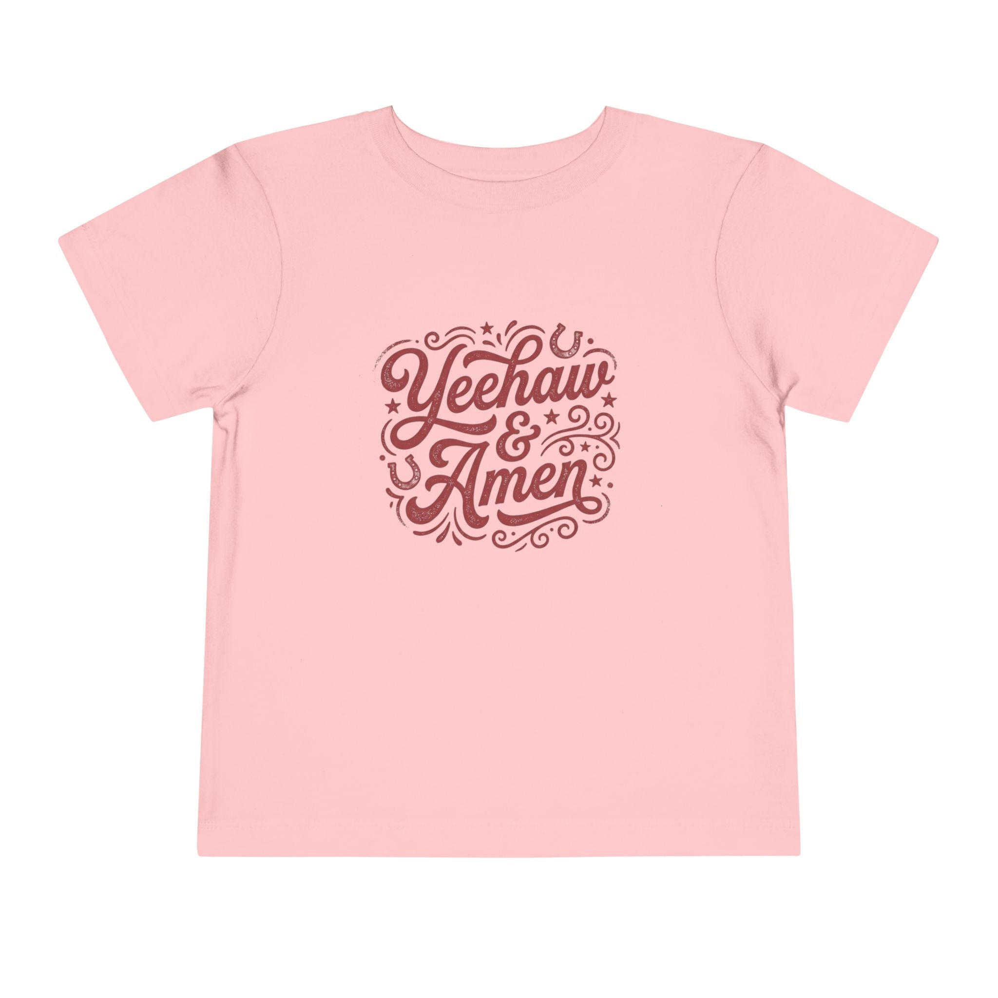 Toddler Tee — "Yeehaw & Amen" Western Cowboy Graphic