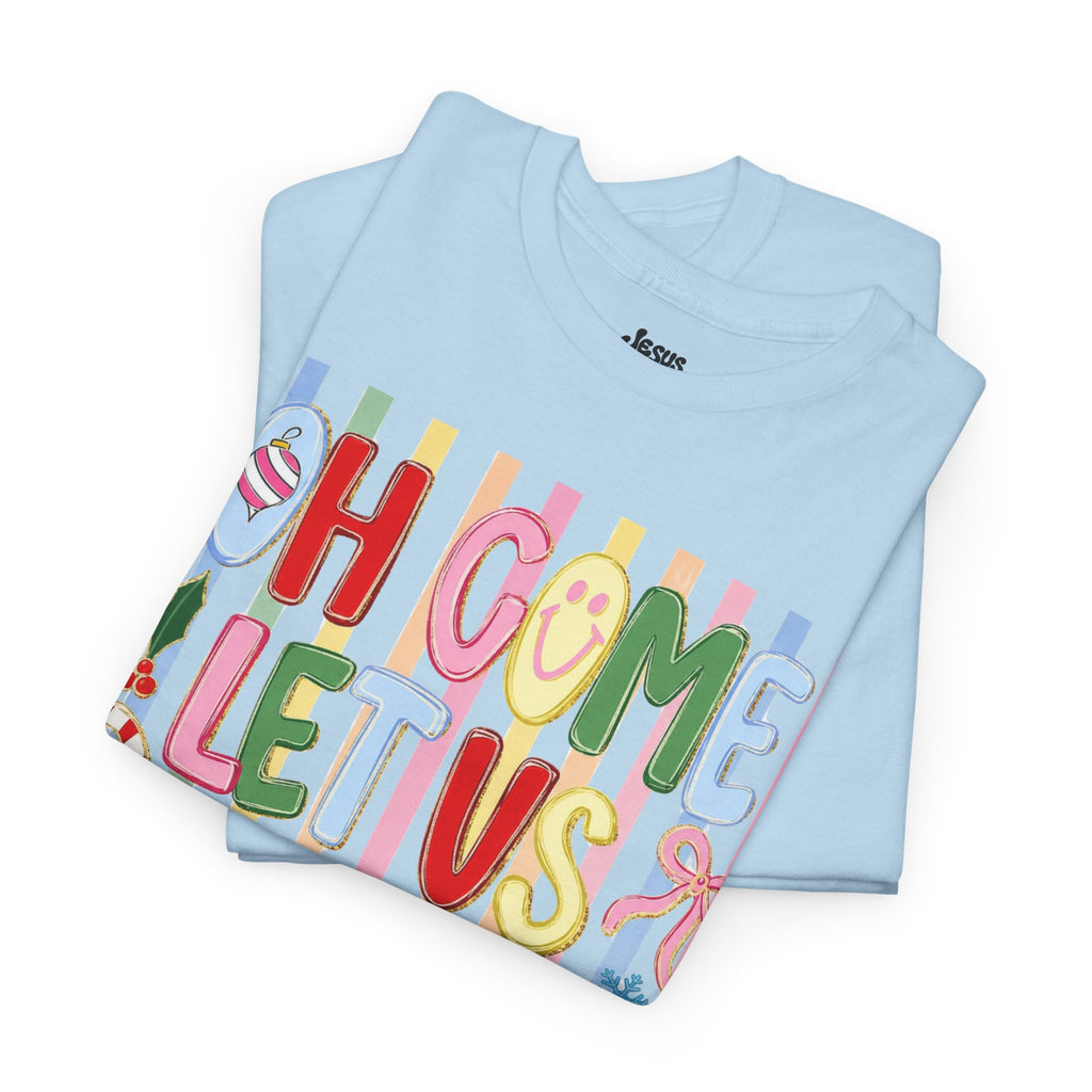 Oh Come Let Us Adore Him Christmas Tee
