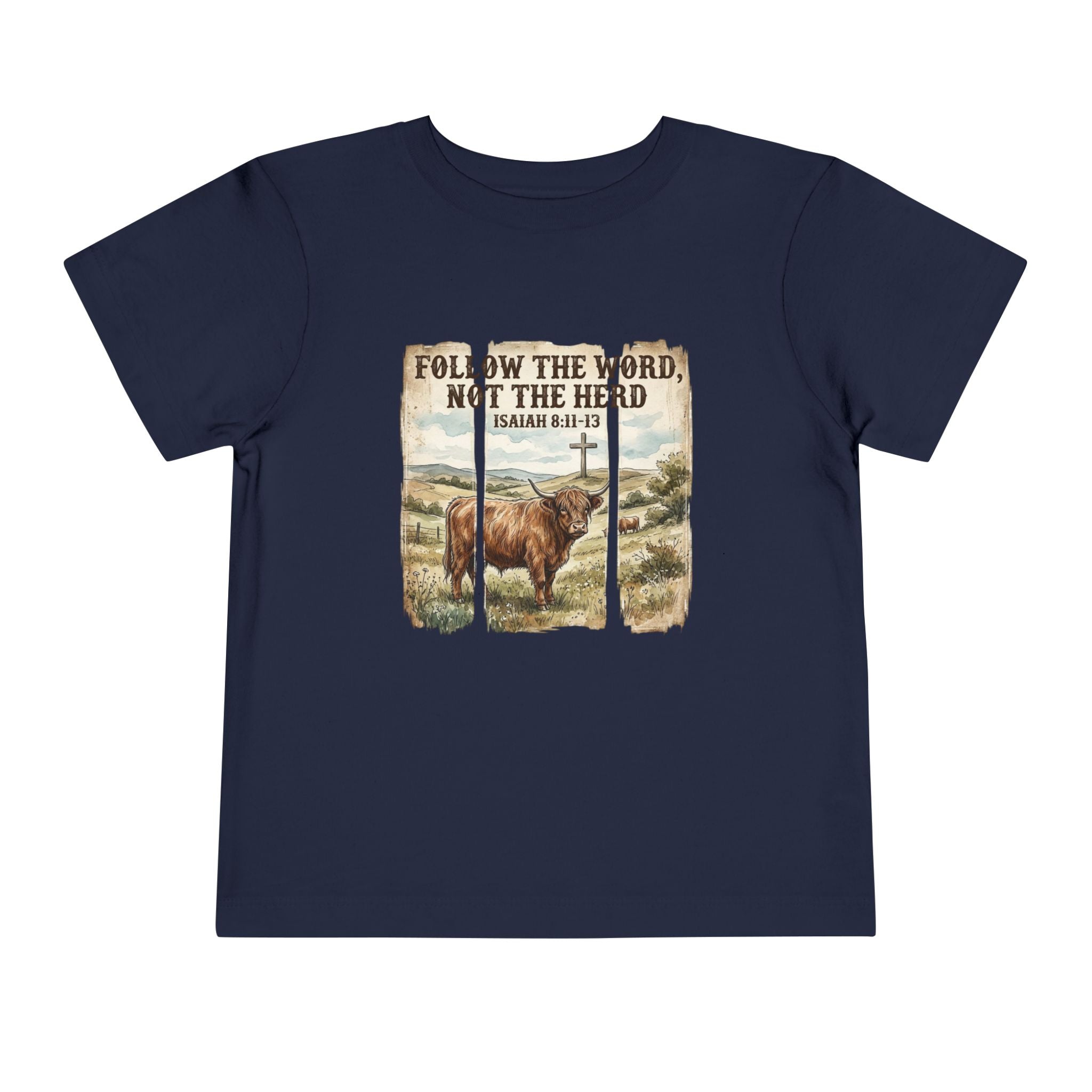 Toddler Tee — "Follow the Word, Not the Herd" Christian Bible Verse Shirt