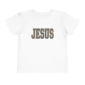 Toddler Tee - 'JESUS' Leopard Print Christian Kids Shirt