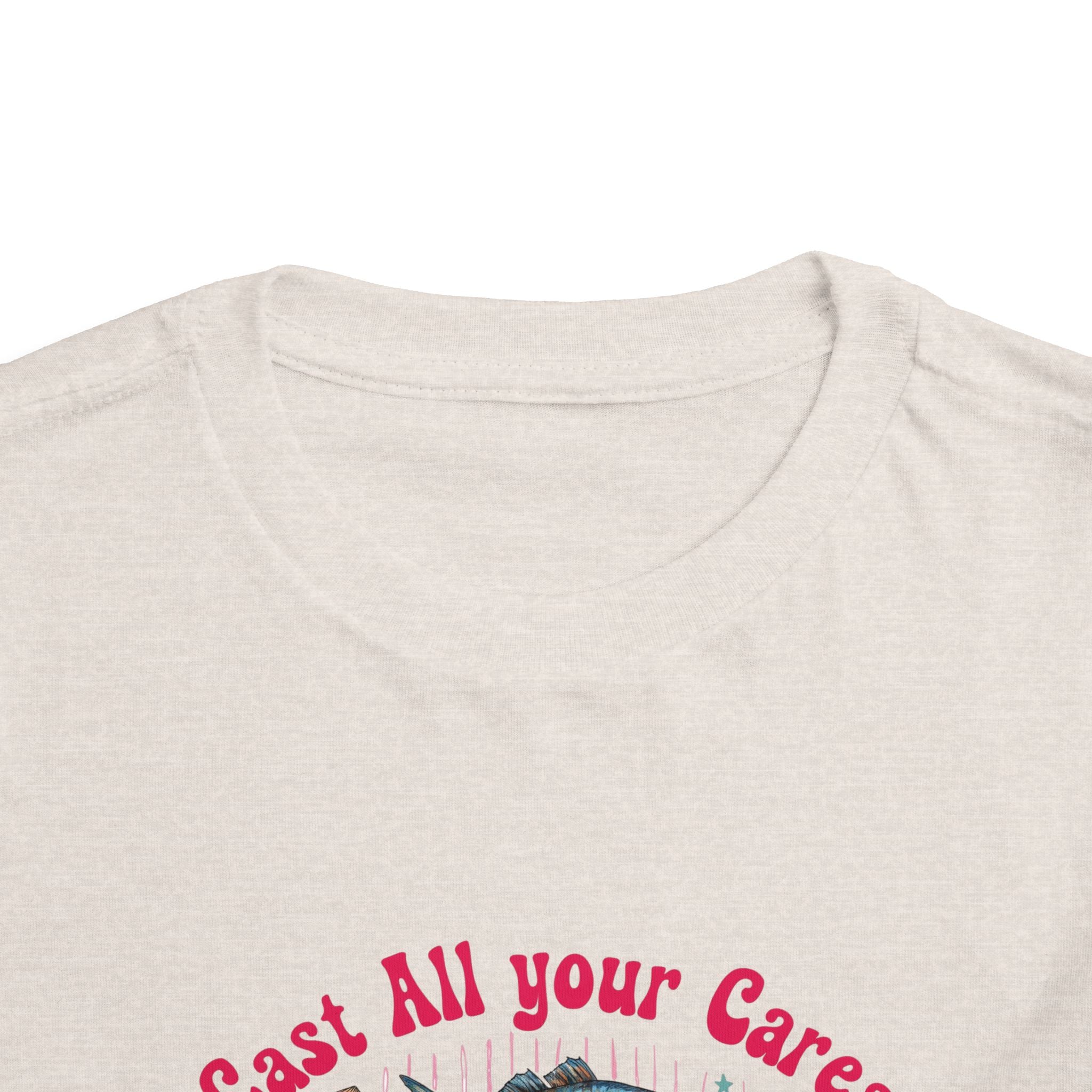 Toddler Tee — "Cast All Your Cares on the Lord" Fish Faith Graphic