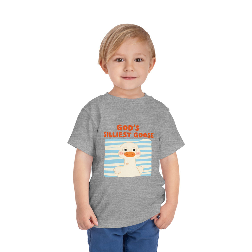 Toddler Tee — "God's Silliest Goose" Cute Duck Graphic
