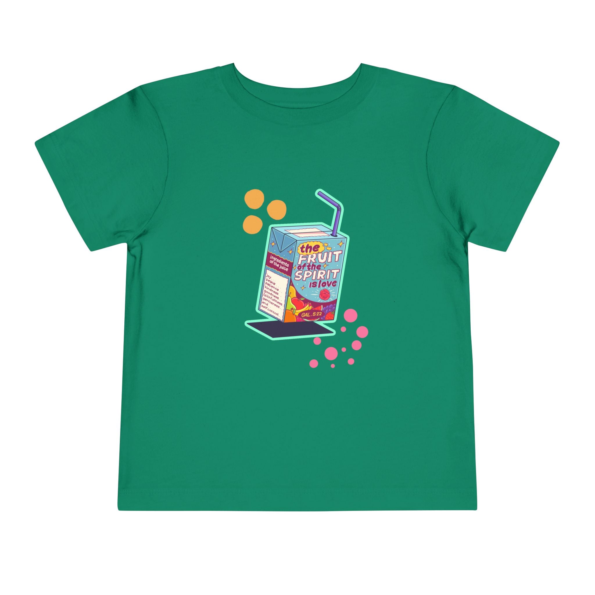 Toddler Tee — Colorful 'Fruit Spirit' Juice Box Graphic Kids Shirt
