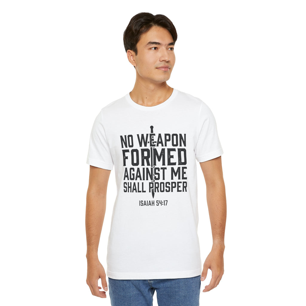 Inspirational Quote Tee - Isaiah 54:17 Unisex Jersey Short Sleeve Shirt