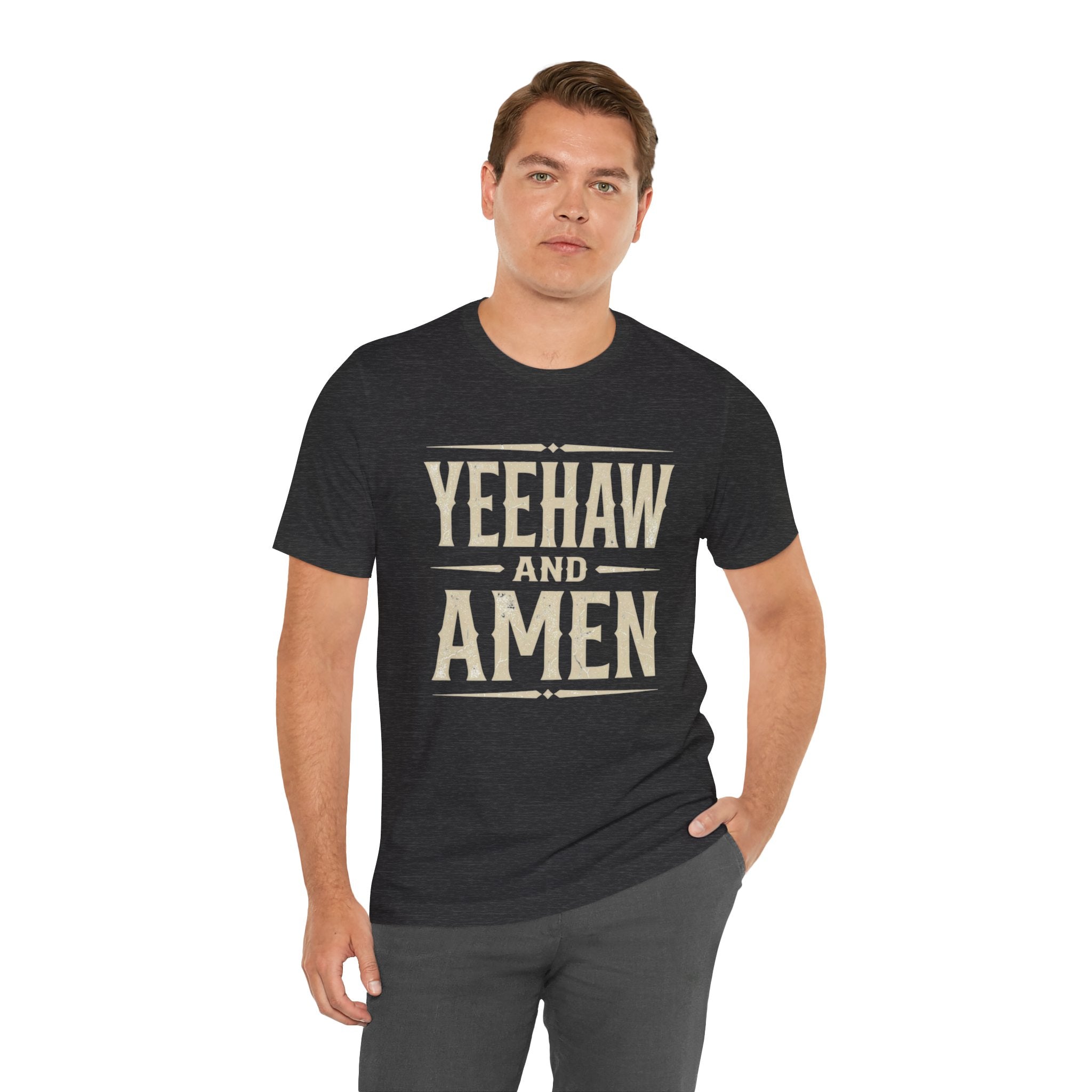 Yeehaw and Amen Tee — Country Faith Graphic T-Shirt