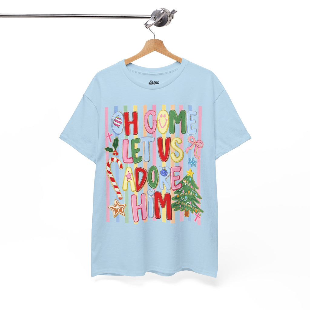 Oh Come Let Us Adore Him Christmas Tee