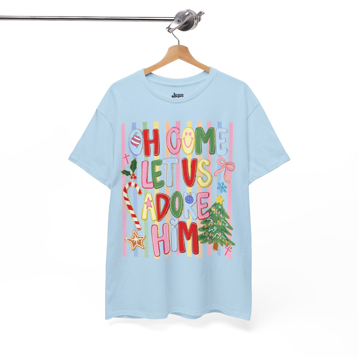 Oh Come Let Us Adore Him Christmas Tee