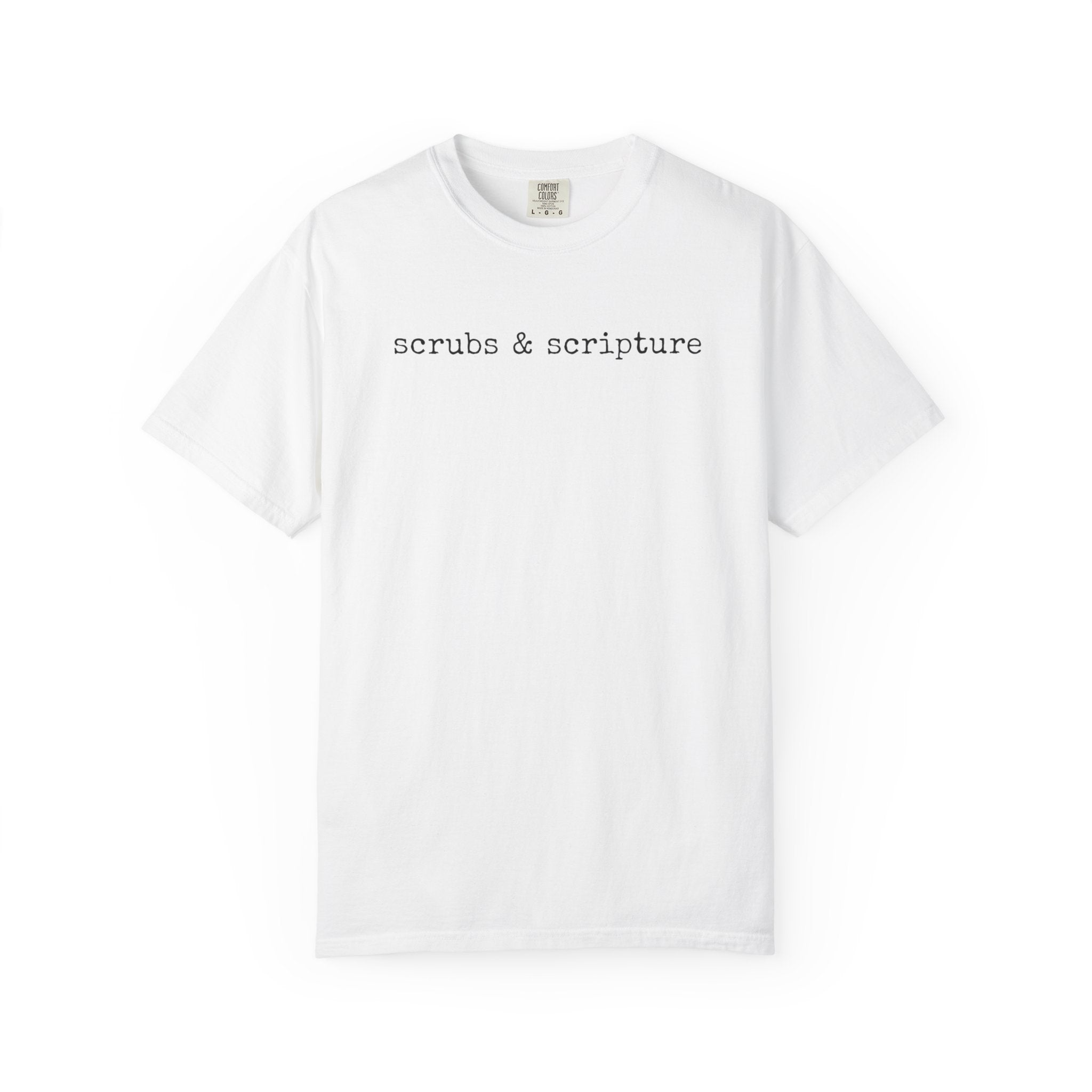 Scrubs & Scripture Tee – Christian Nurse Medical T-Shirt
