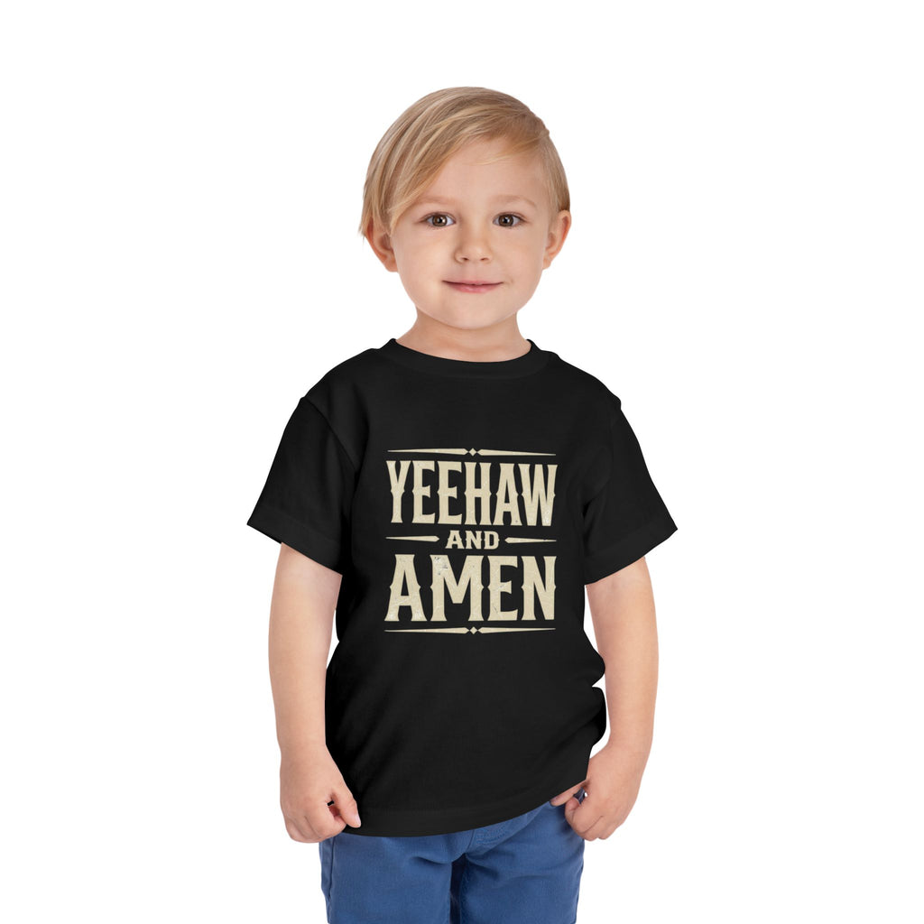 Yeehaw and Amen Toddler Tee