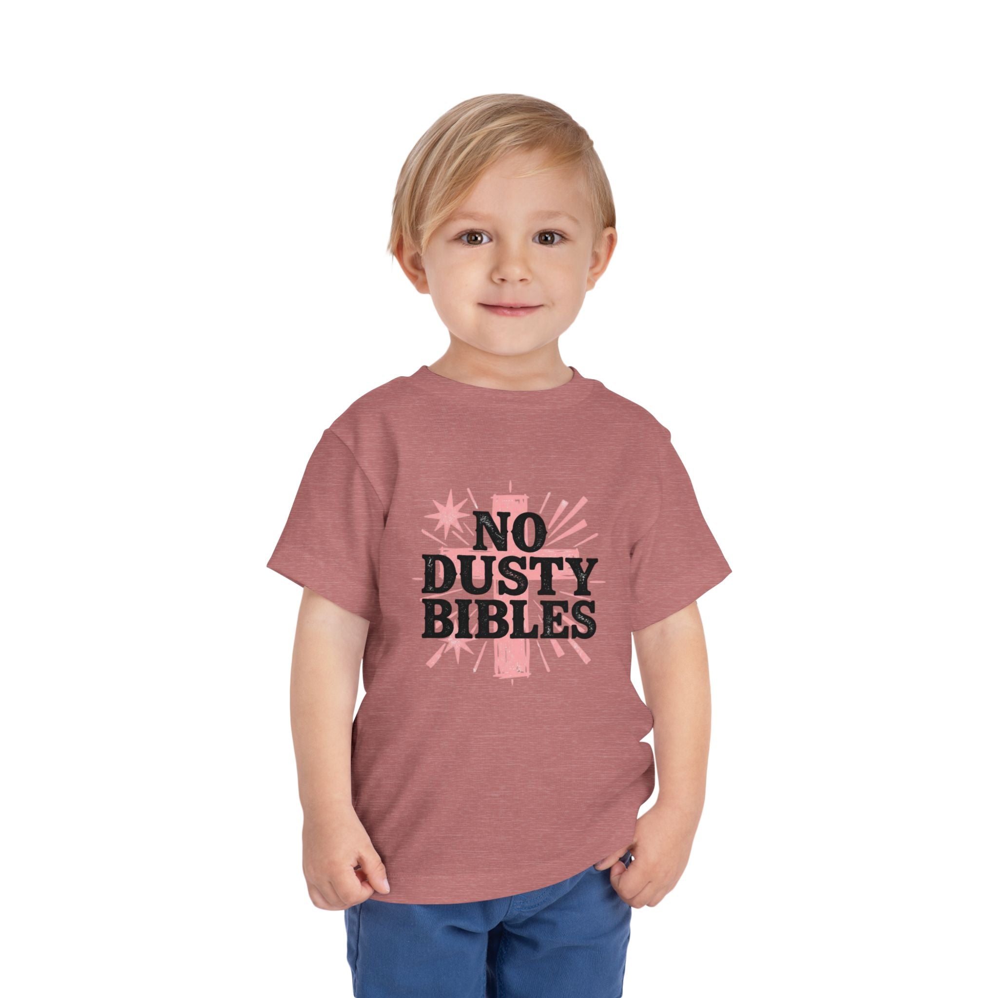 No Dusty Bibles Toddler Tee — Cute Christian Kids Shirt