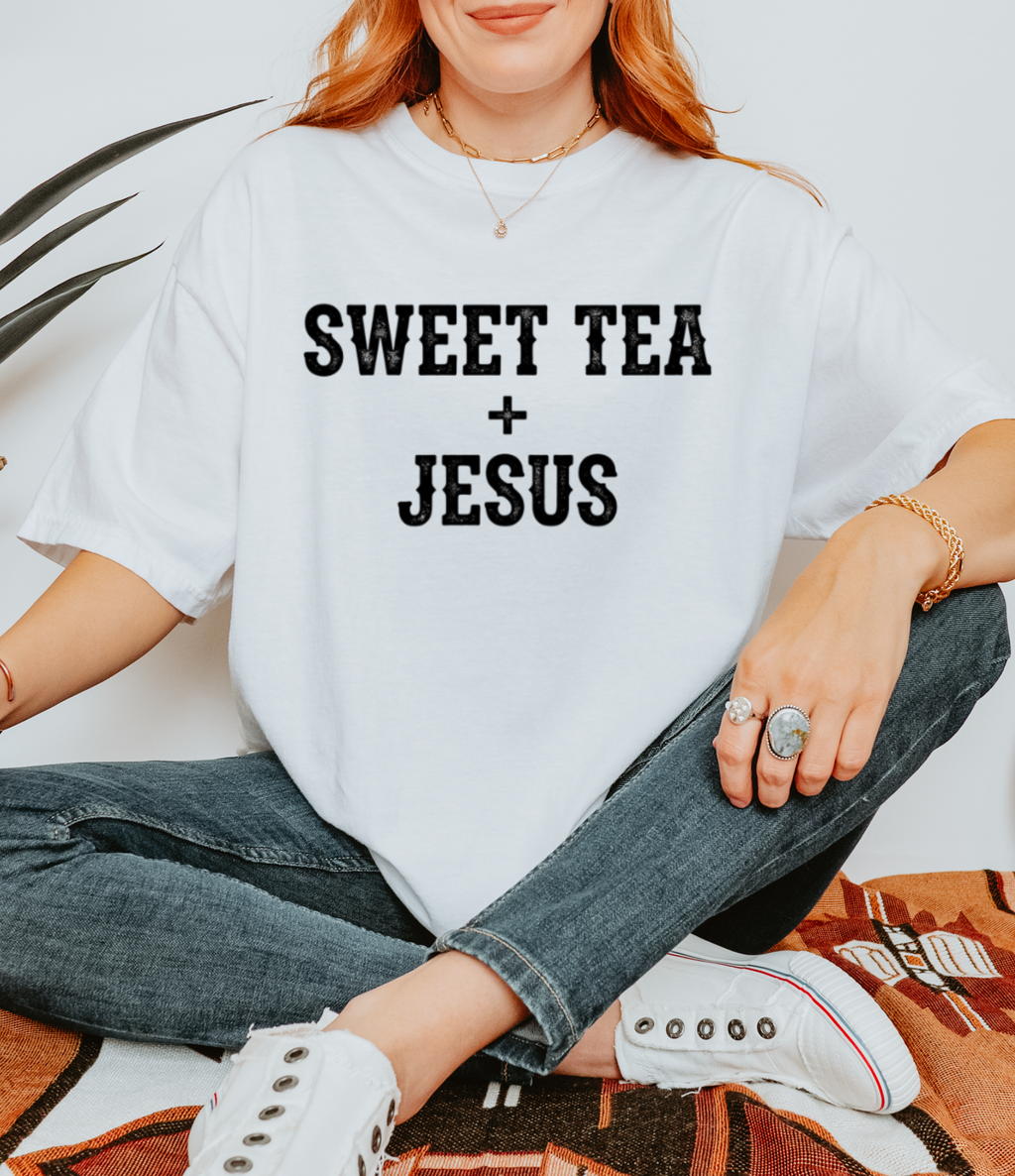 Sweet Tea + Jesus T‑Shirt — Southern Faith Graphic Tee