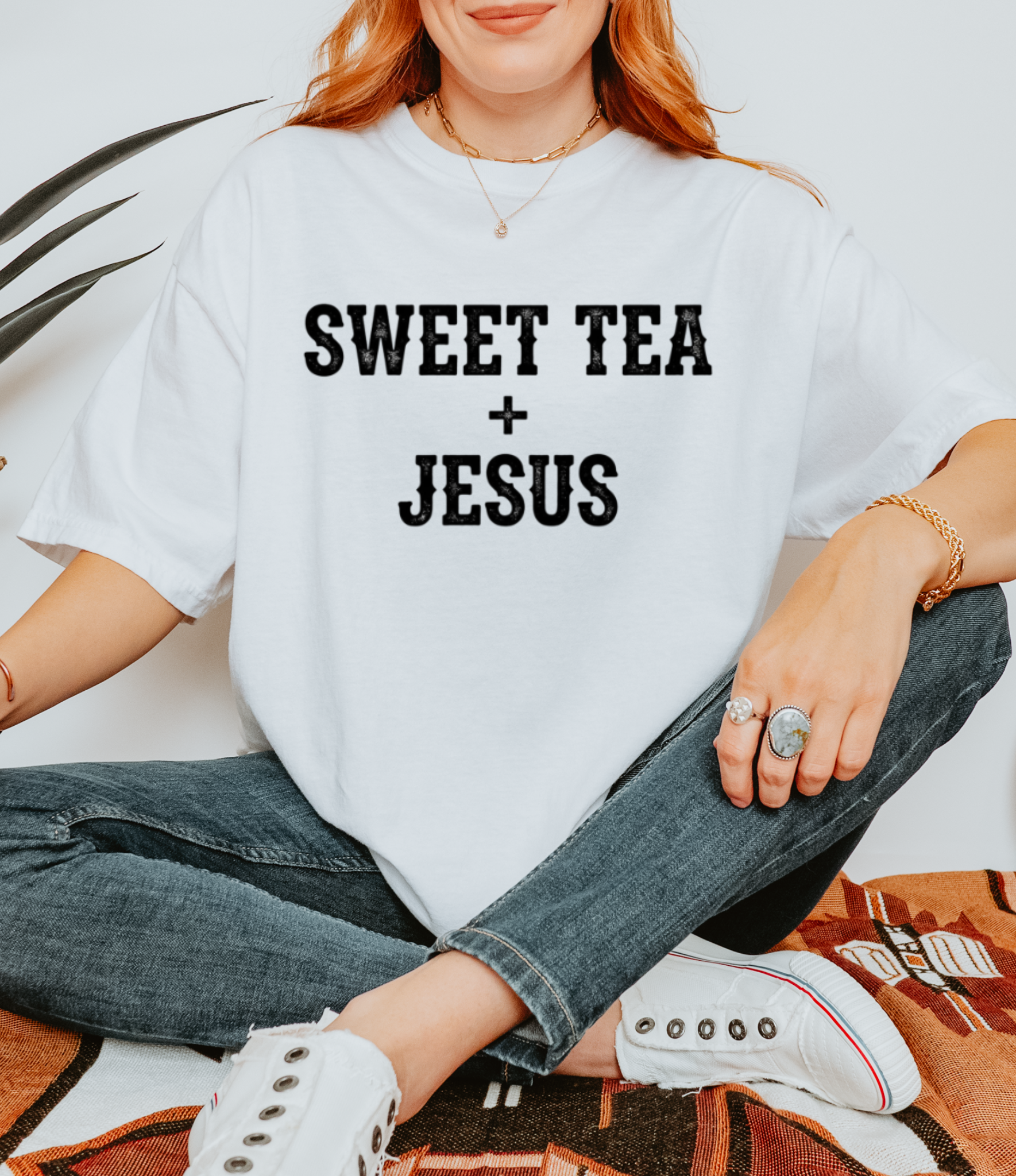 Sweet Tea + Jesus T‑Shirt — Southern Faith Graphic Tee