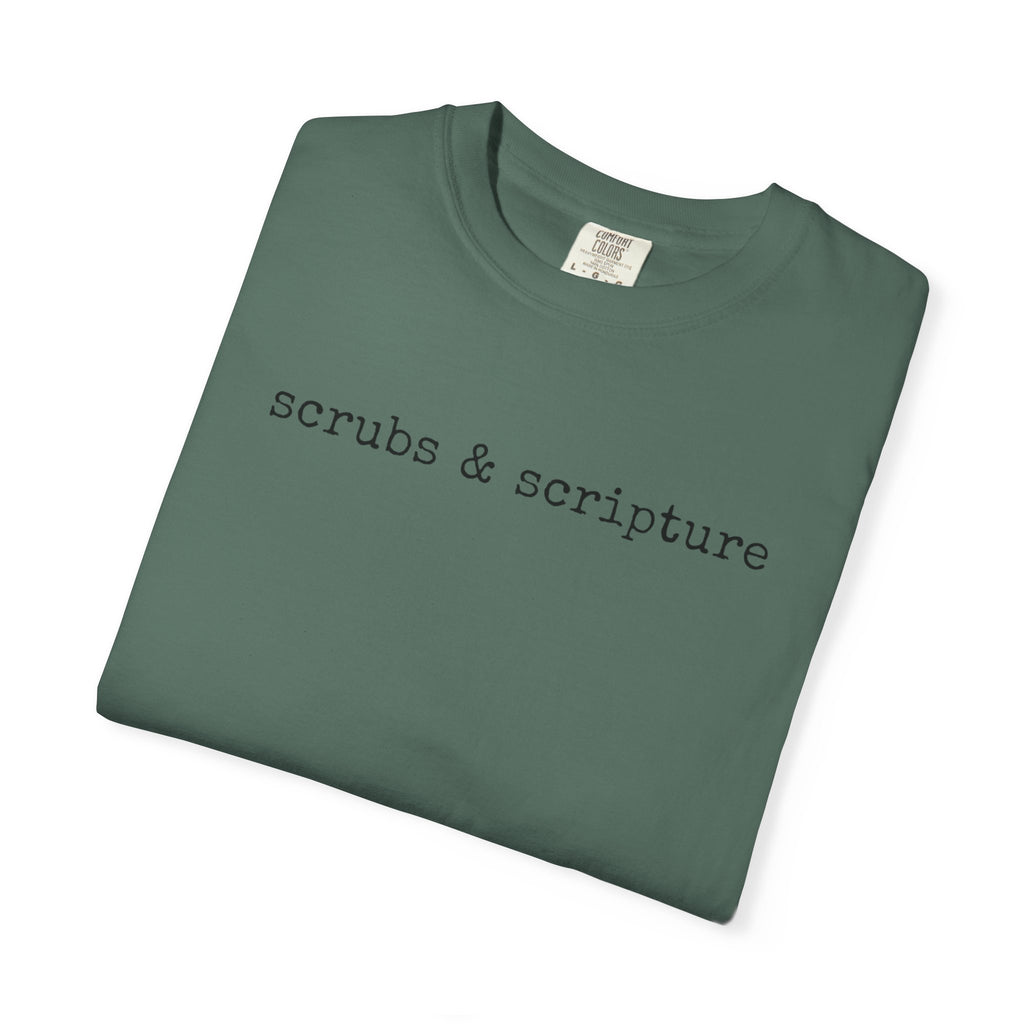 Scrubs & Scripture Tee – Christian Nurse Medical T-Shirt