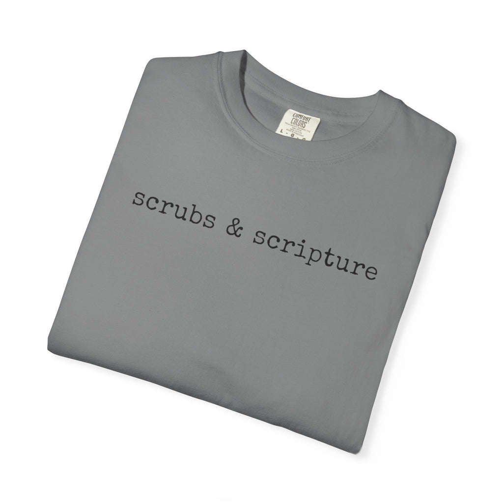 Scrubs & Scripture Tee – Christian Nurse Medical T-Shirt