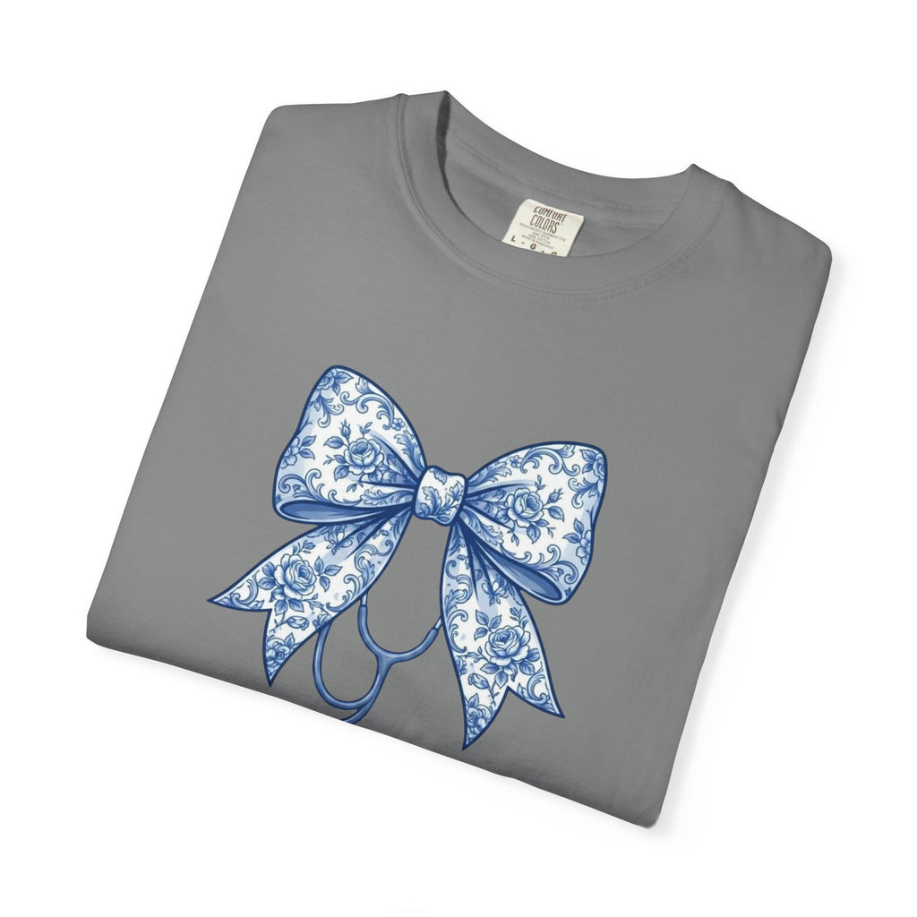 Blue Floral Bow Stethoscope