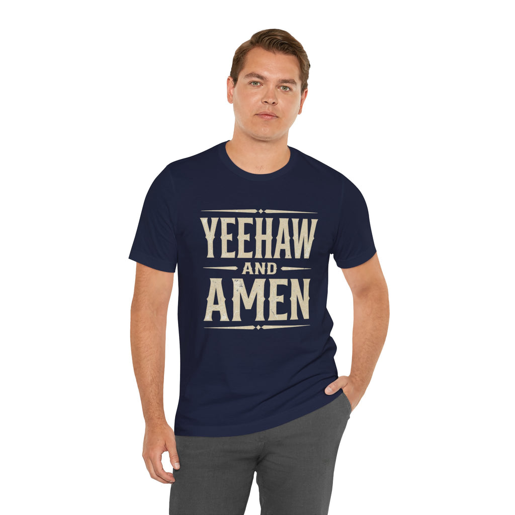 Yeehaw and Amen Tee — Country Faith Graphic T-Shirt
