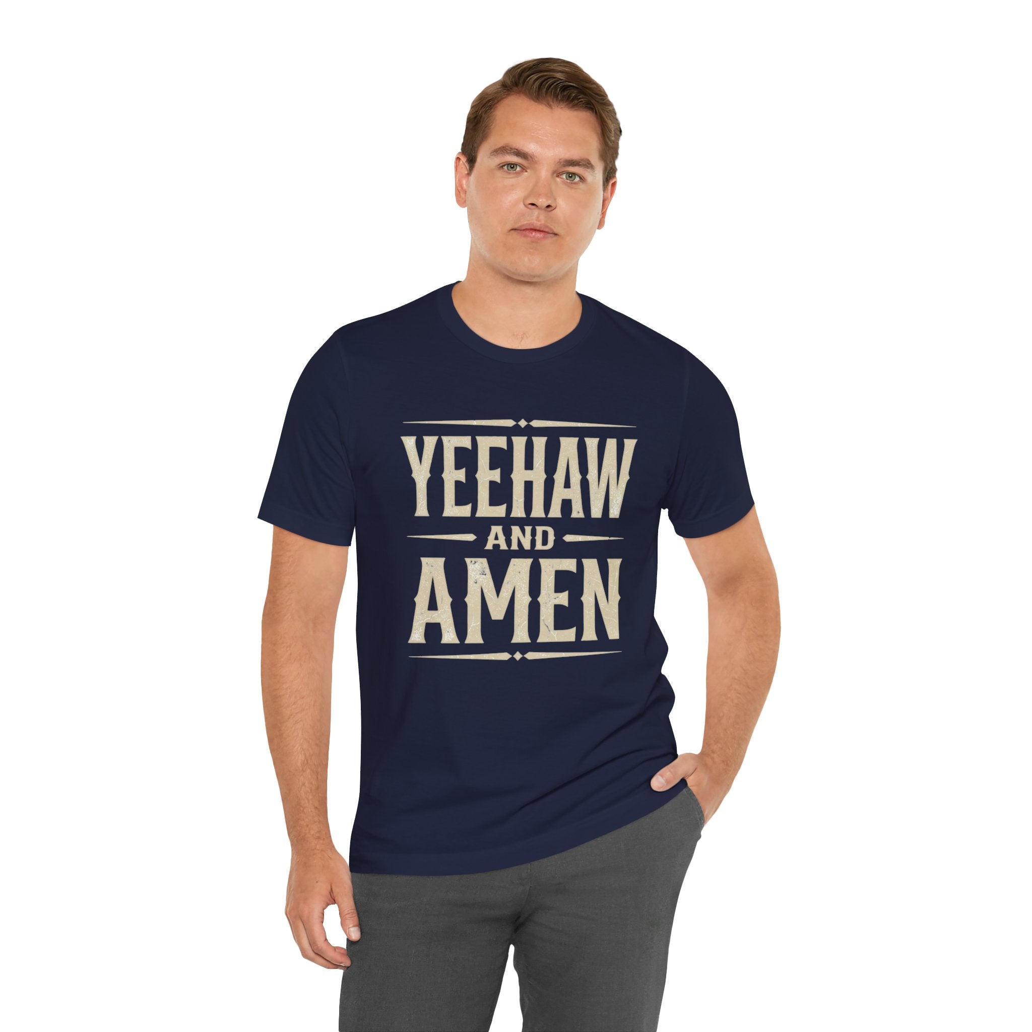Yeehaw and Amen Tee — Country Faith Graphic T-Shirt