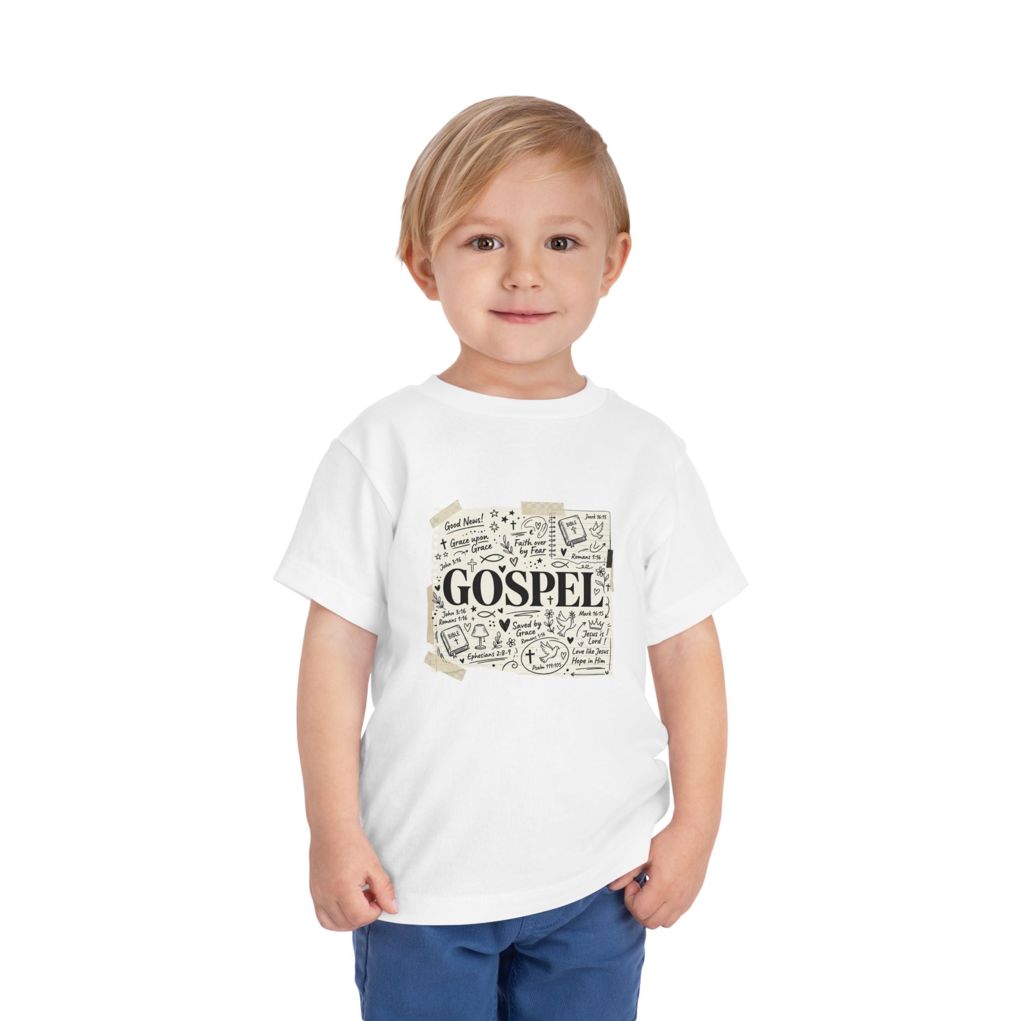 Toddler Tee - Gospel Doodle Faith Graphic