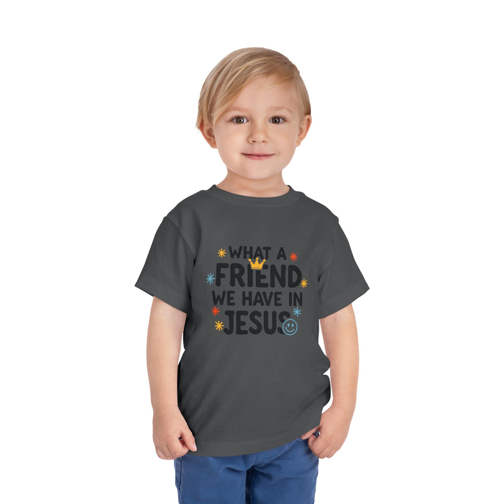 Toddler Tee — "What a Friend We Have in Jesus" Christian Kids Shirt