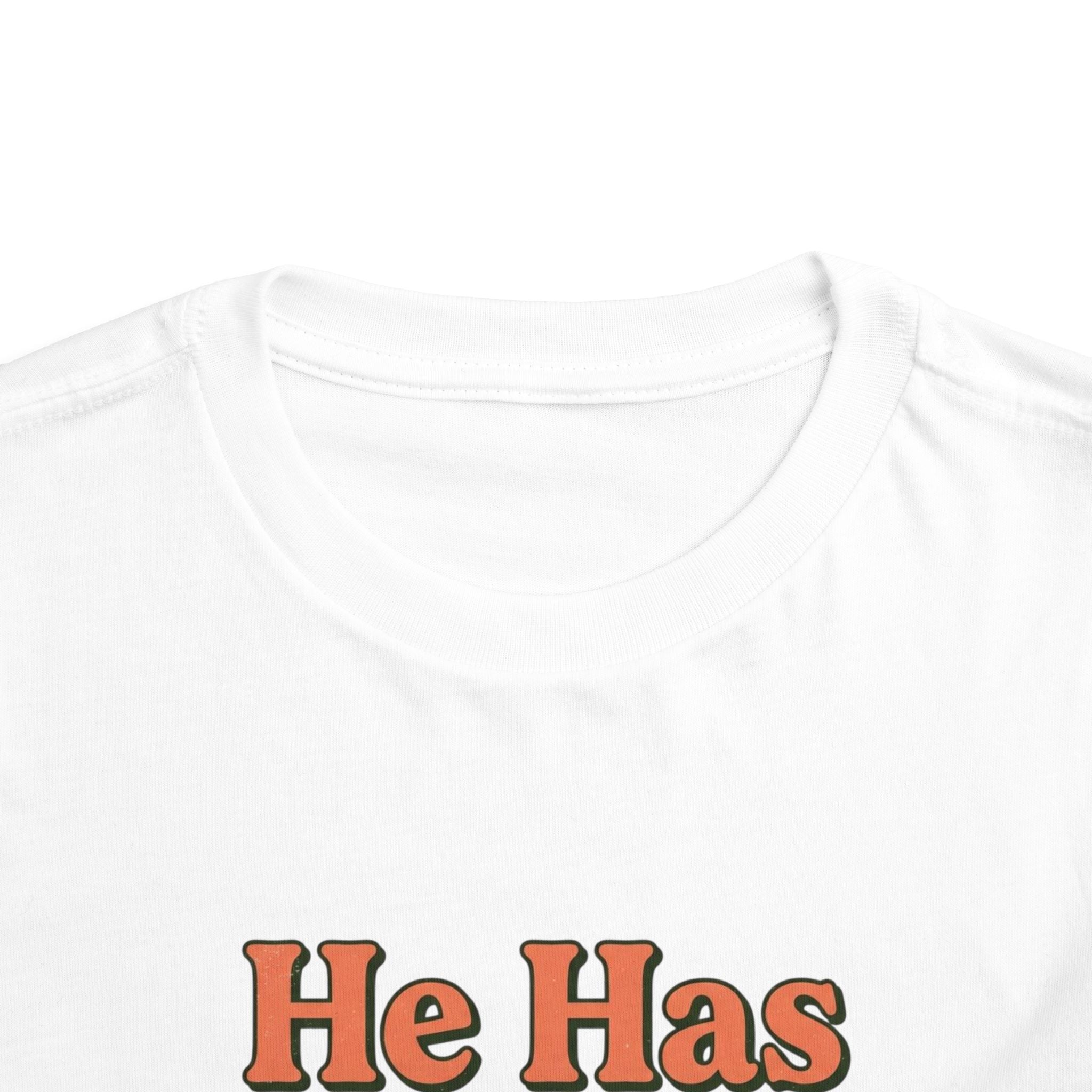 He Has Risen Toddler Tee - Christian Easter Bible Verse Shirt (Matthew 28:6)