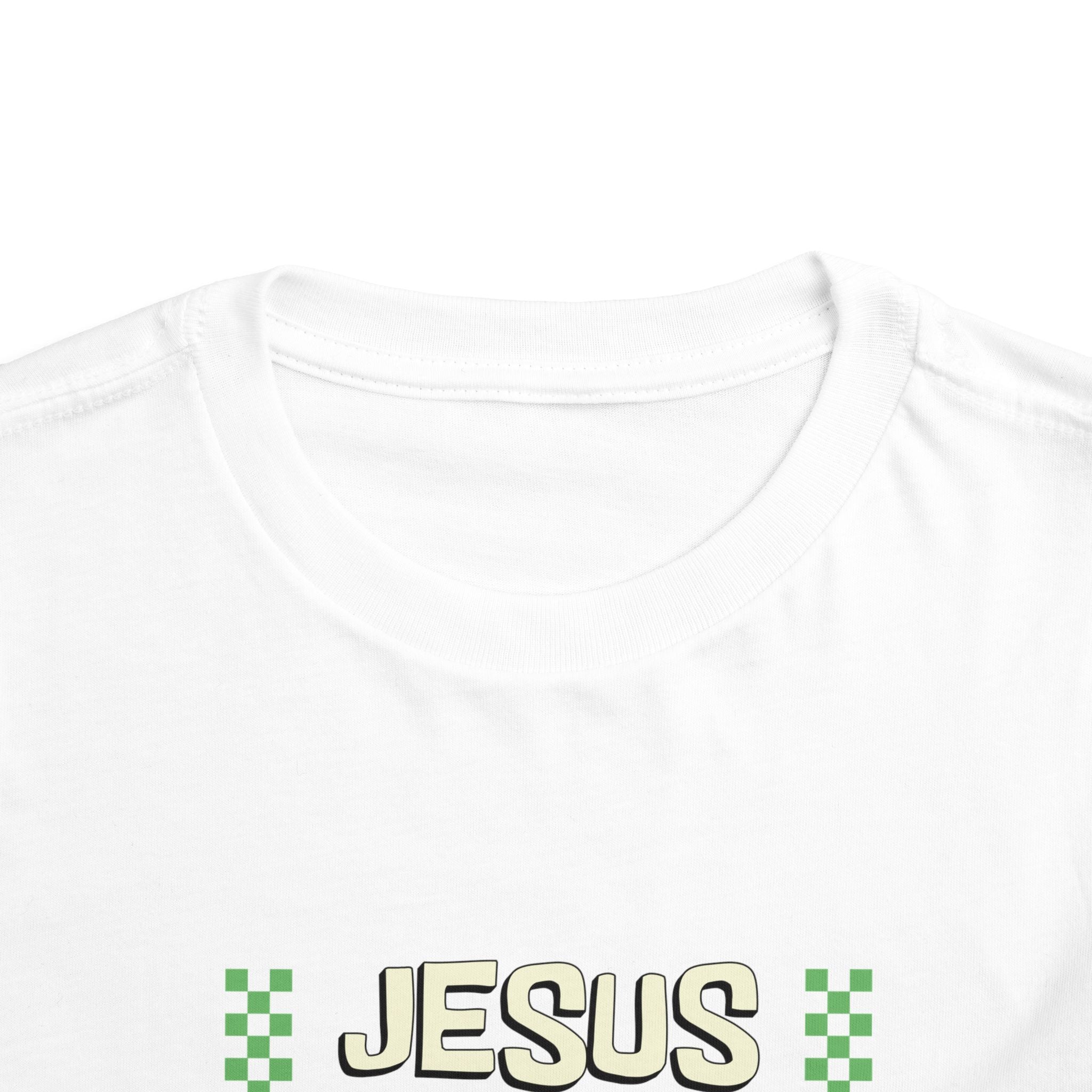 Kids "Jesus" Retro Rainbow Tee — Toddler Christian Shirt