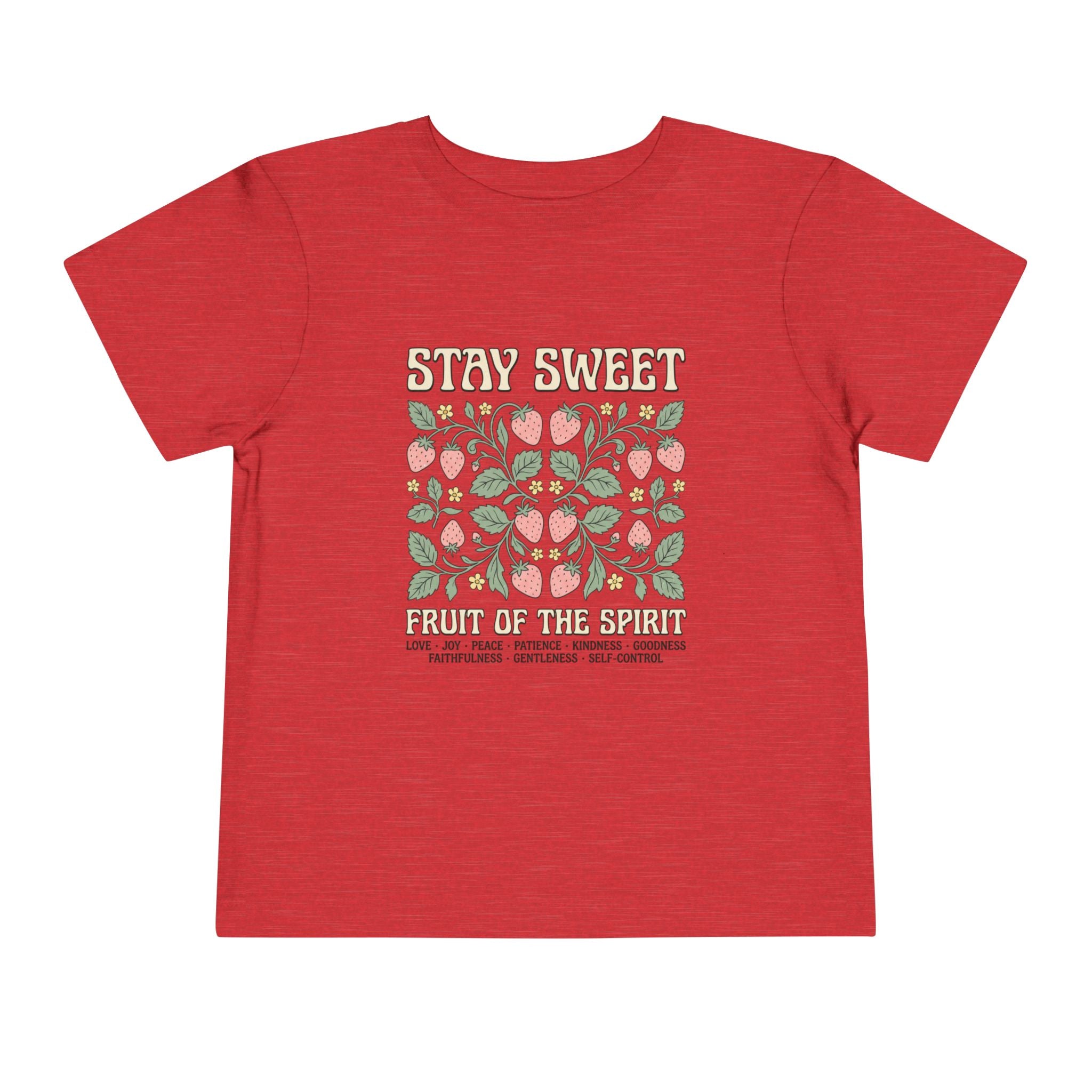 Stay Sweet Toddler Tee — Fruit of the Spirit Floral Kids T‑Shirt