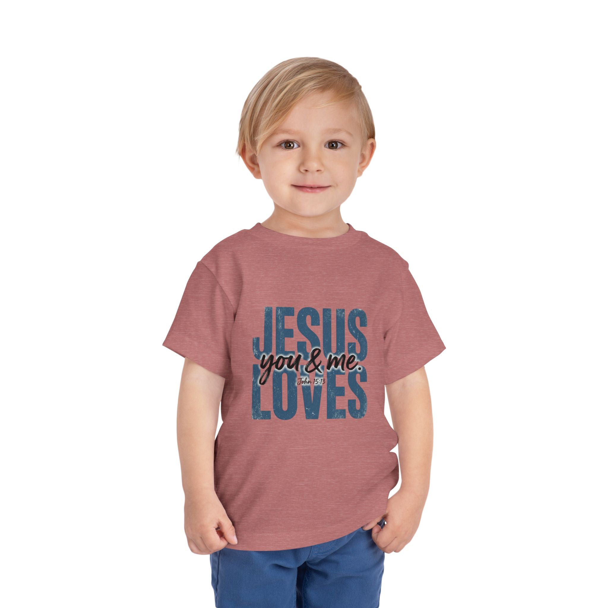 Toddler Tee — "Jesus Loves You & Me" Christian Kids Shirt