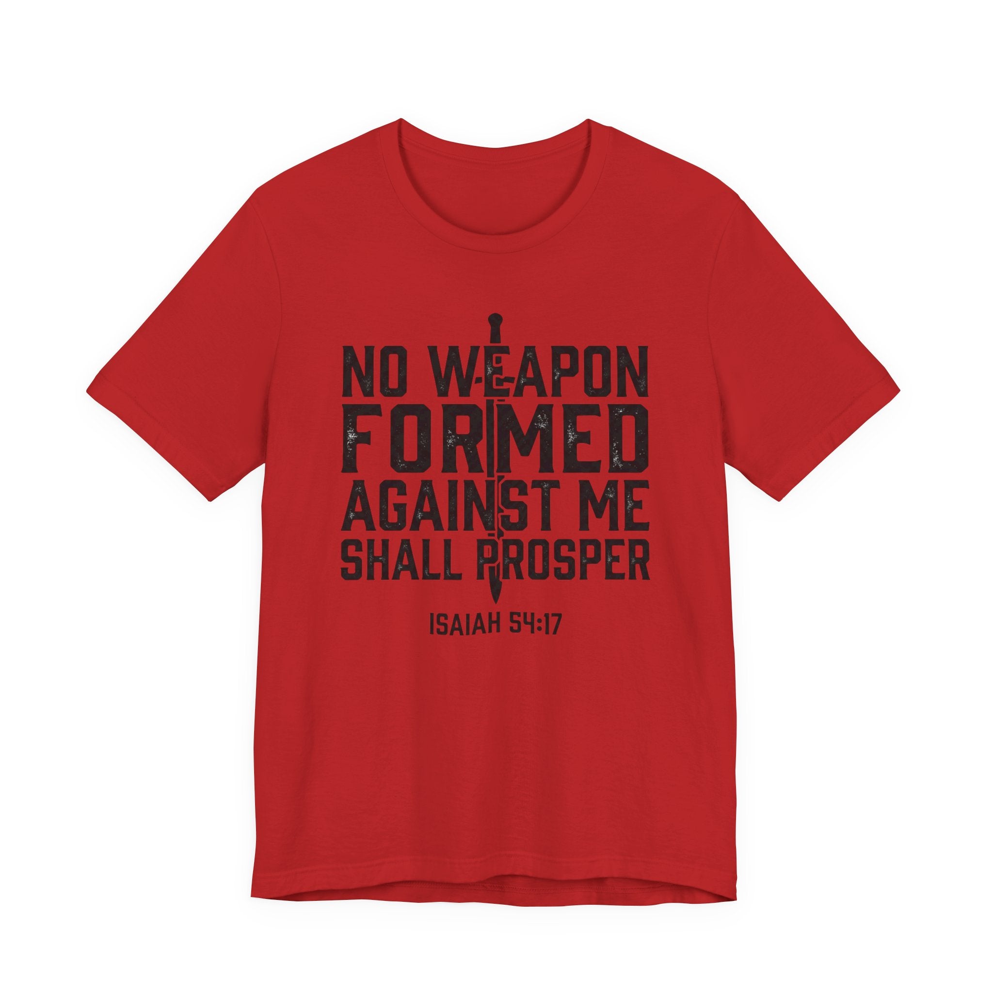 Inspirational Quote Tee - Isaiah 54:17 Unisex Jersey Short Sleeve Shirt
