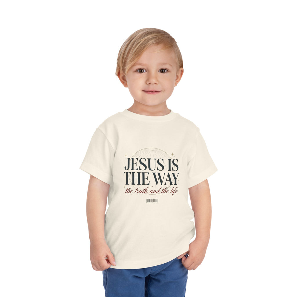 Toddler Tee - "Jesus Is The Way" Faith Graphic Kids Shirt