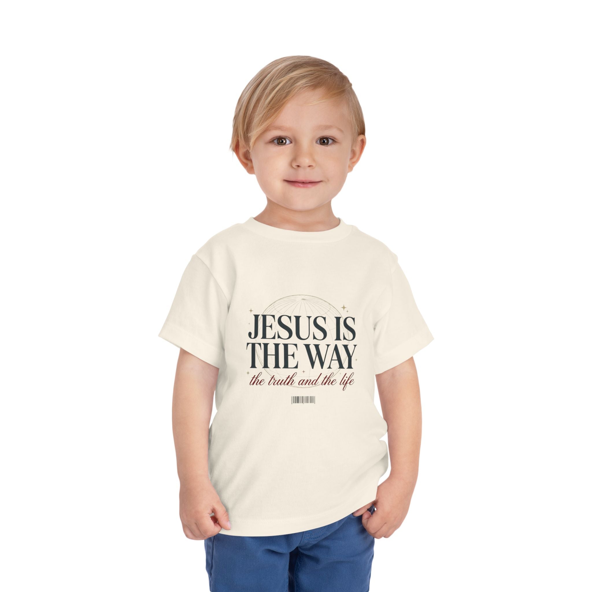 Toddler Tee - "Jesus Is The Way" Faith Graphic Kids Shirt