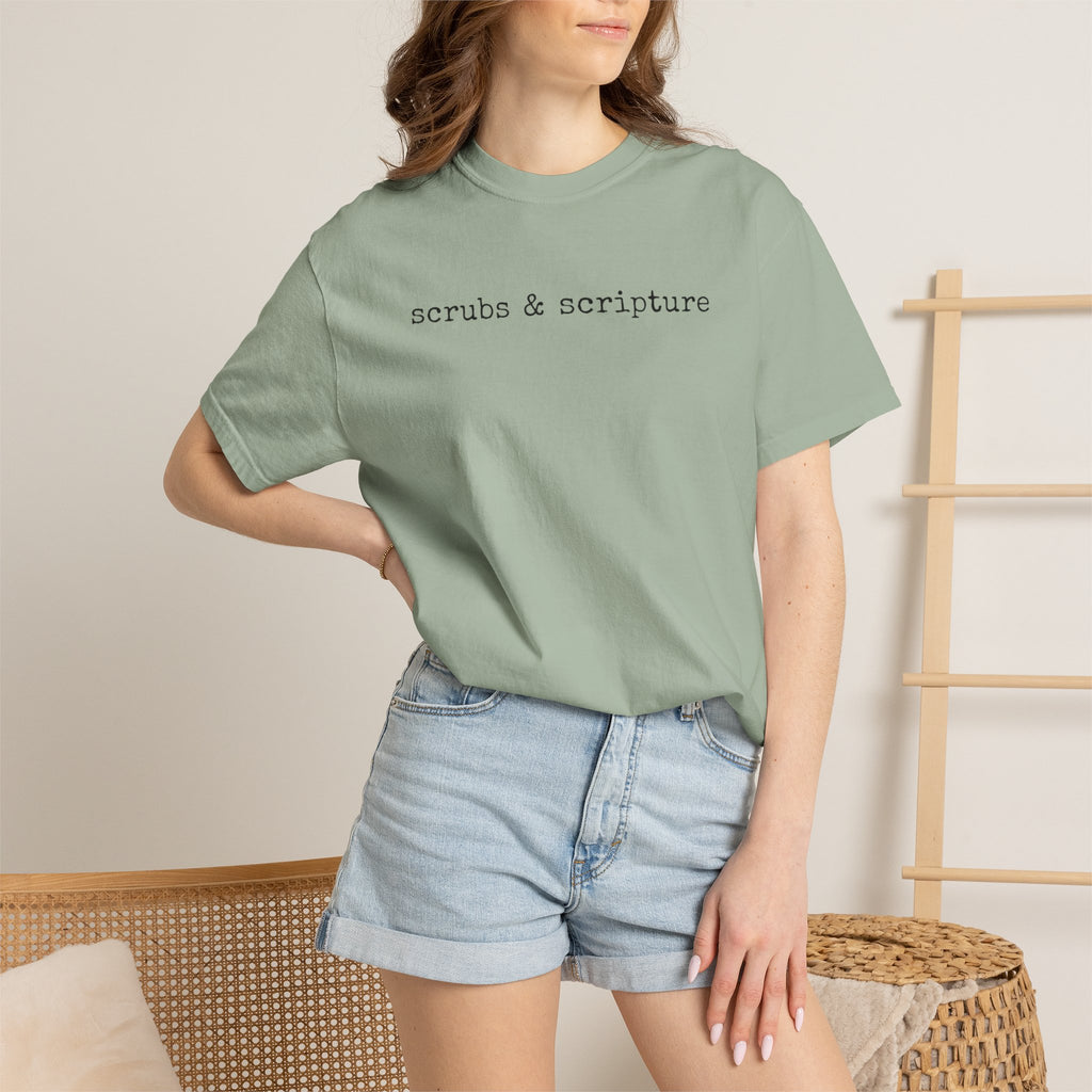 Scrubs & Scripture Tee – Christian Nurse Medical T-Shirt