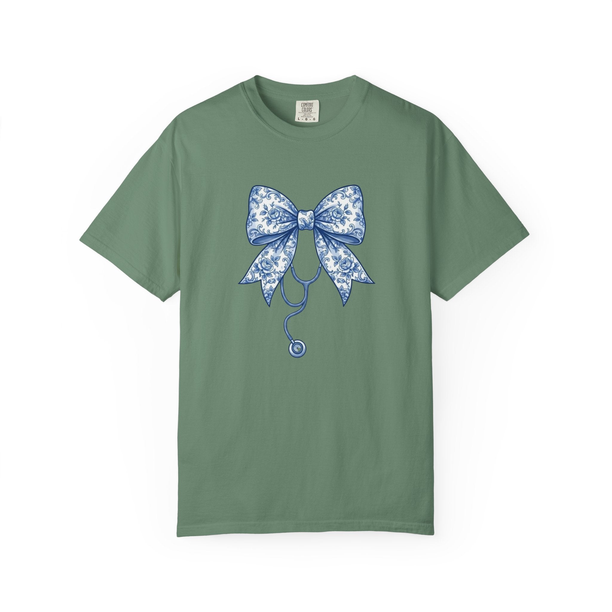 Blue Floral Bow Stethoscope