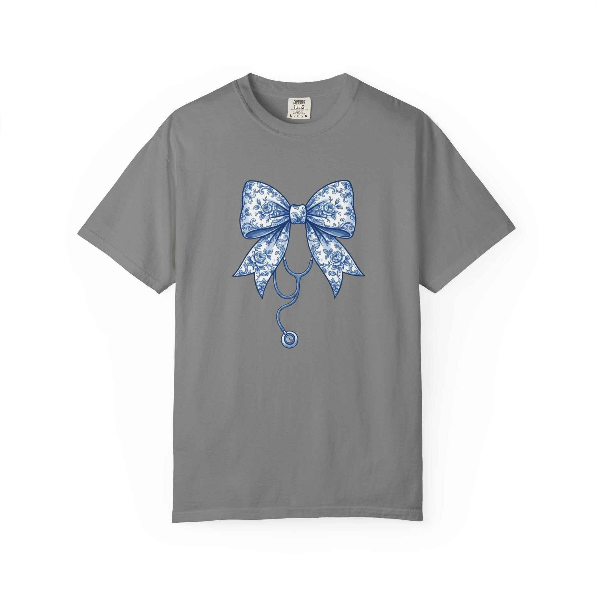 Blue Floral Bow Stethoscope